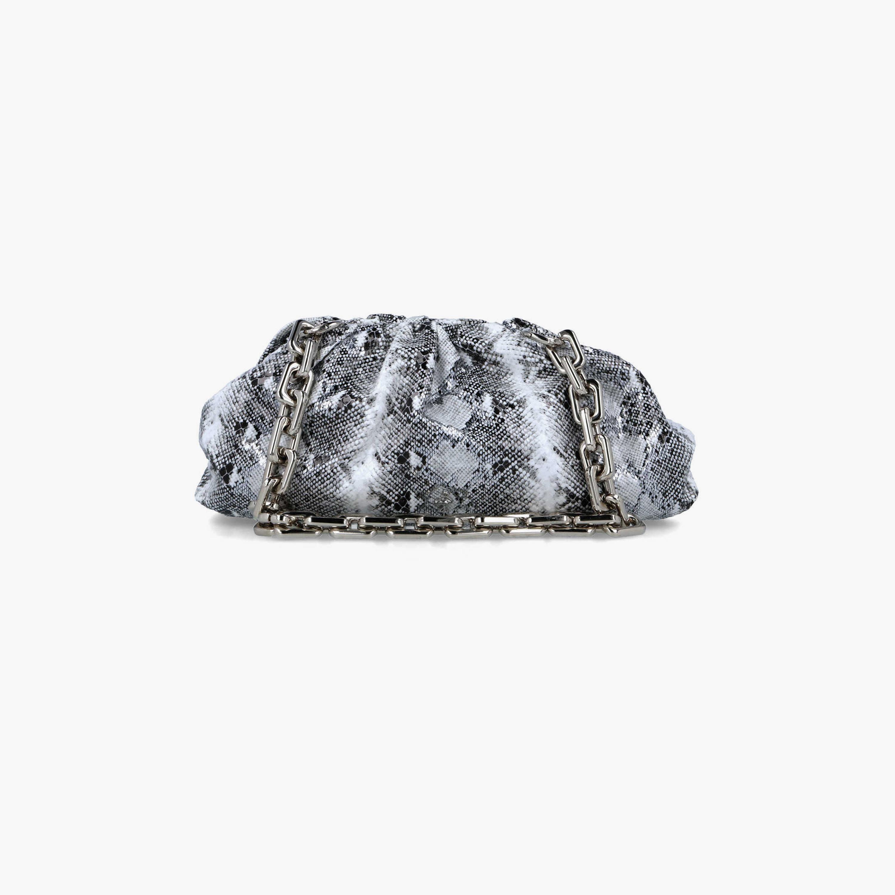 Menbur Animal Print Clutch With Chain Strap In Black-women-bagsandwallets-wallets-image-1