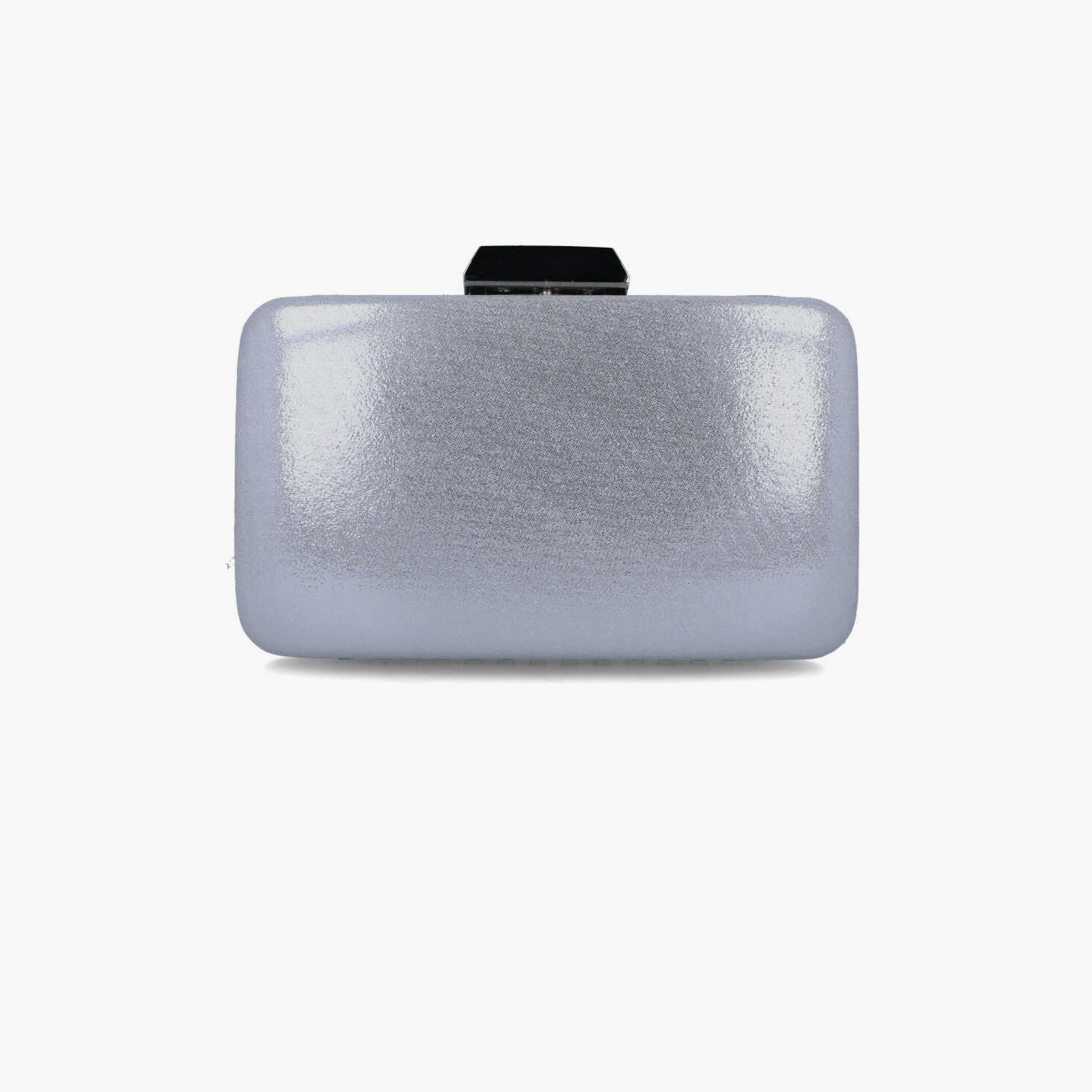 Menbur Textured Clutch With Glittered Texture In Silver-women-bagsandwallets-wallets-image-1