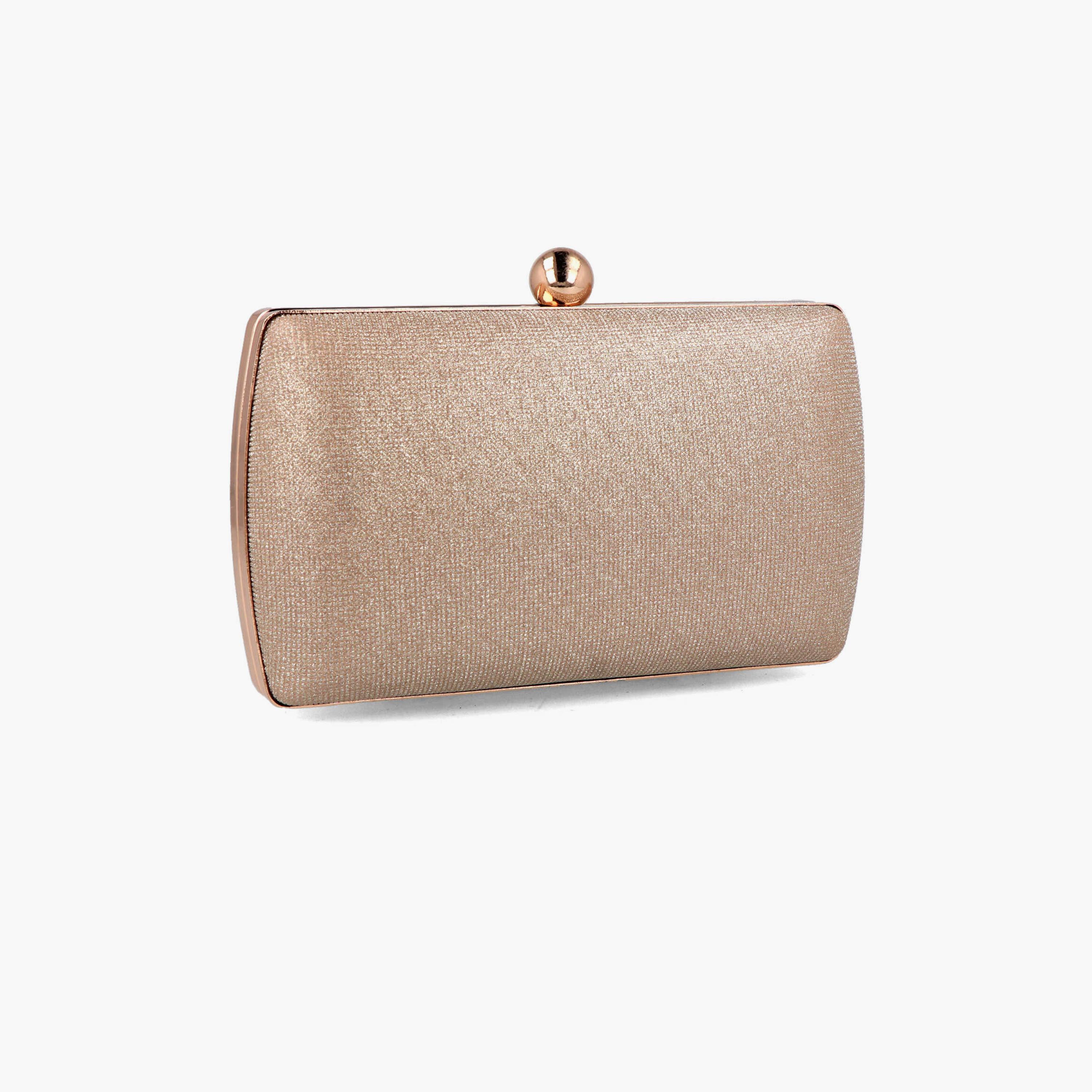Menbur Textured Clutch With Textured Fabric In Gold-women-bagsandwallets-wallets-image-2