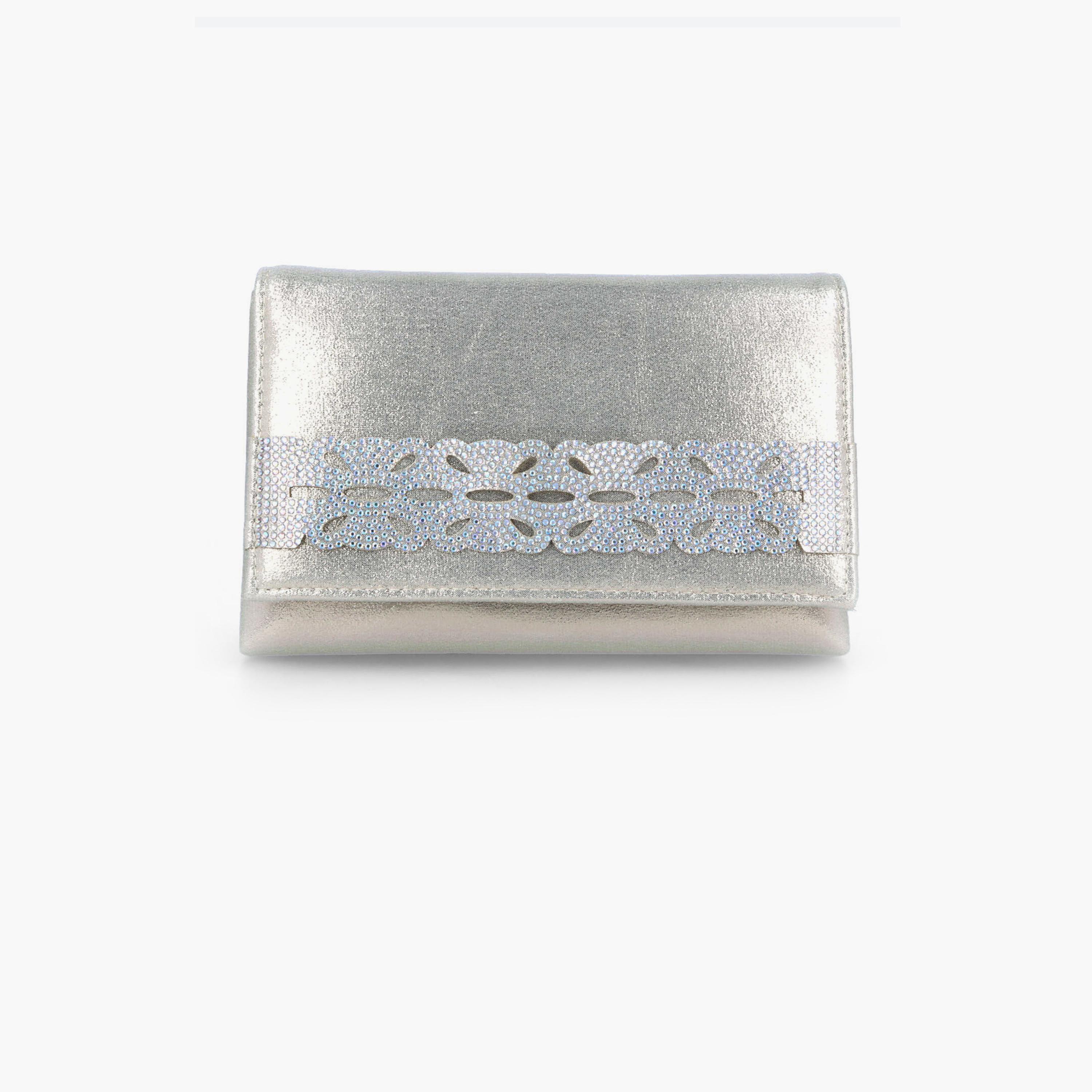 Menbur Clutch With Embellished Design On Closure In Gold-women-bagsandwallets-wallets-image-1