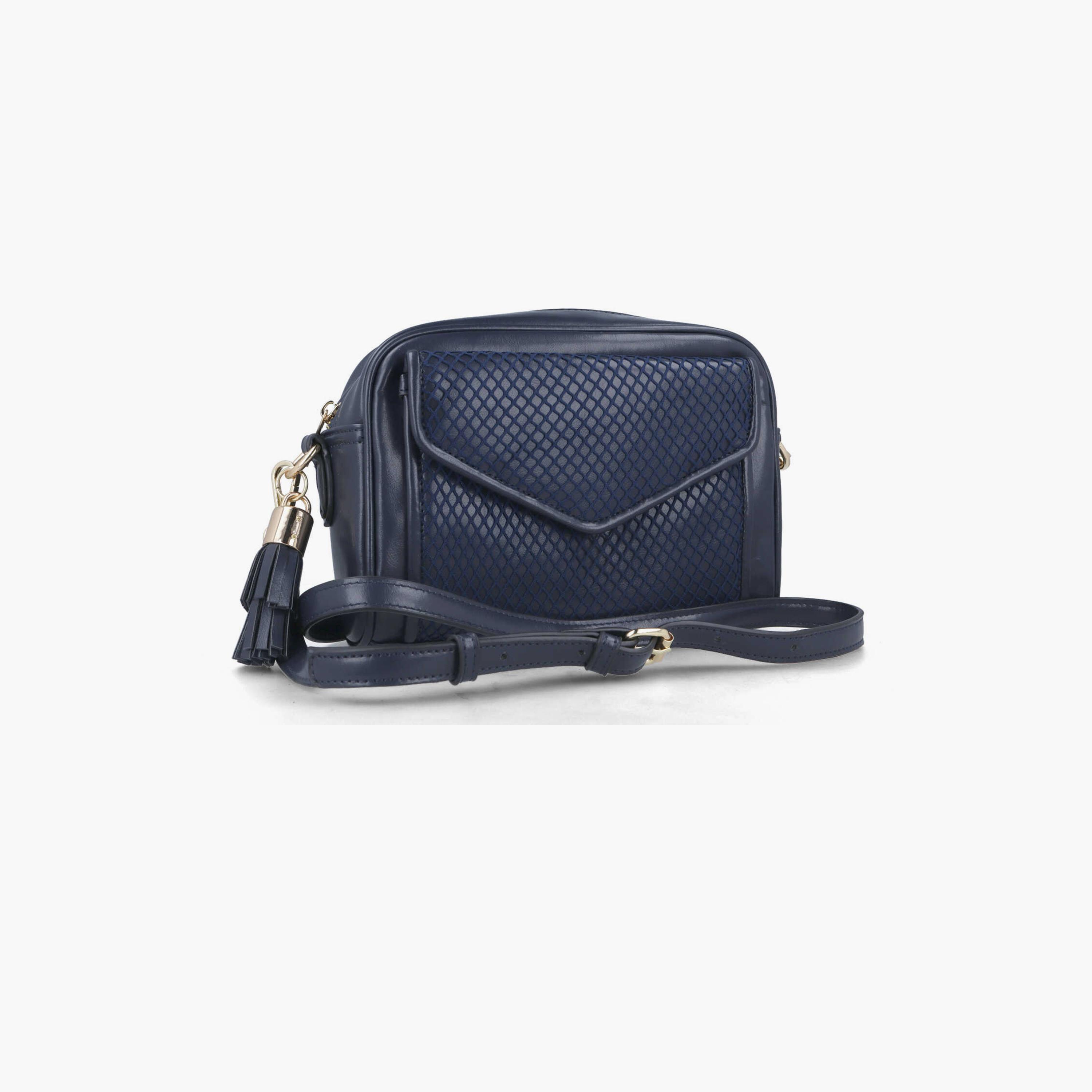 Menbur Textured Crossbody Bag With Adjustable Strap In Blue-women-bagsandwallets-handbags-image-2