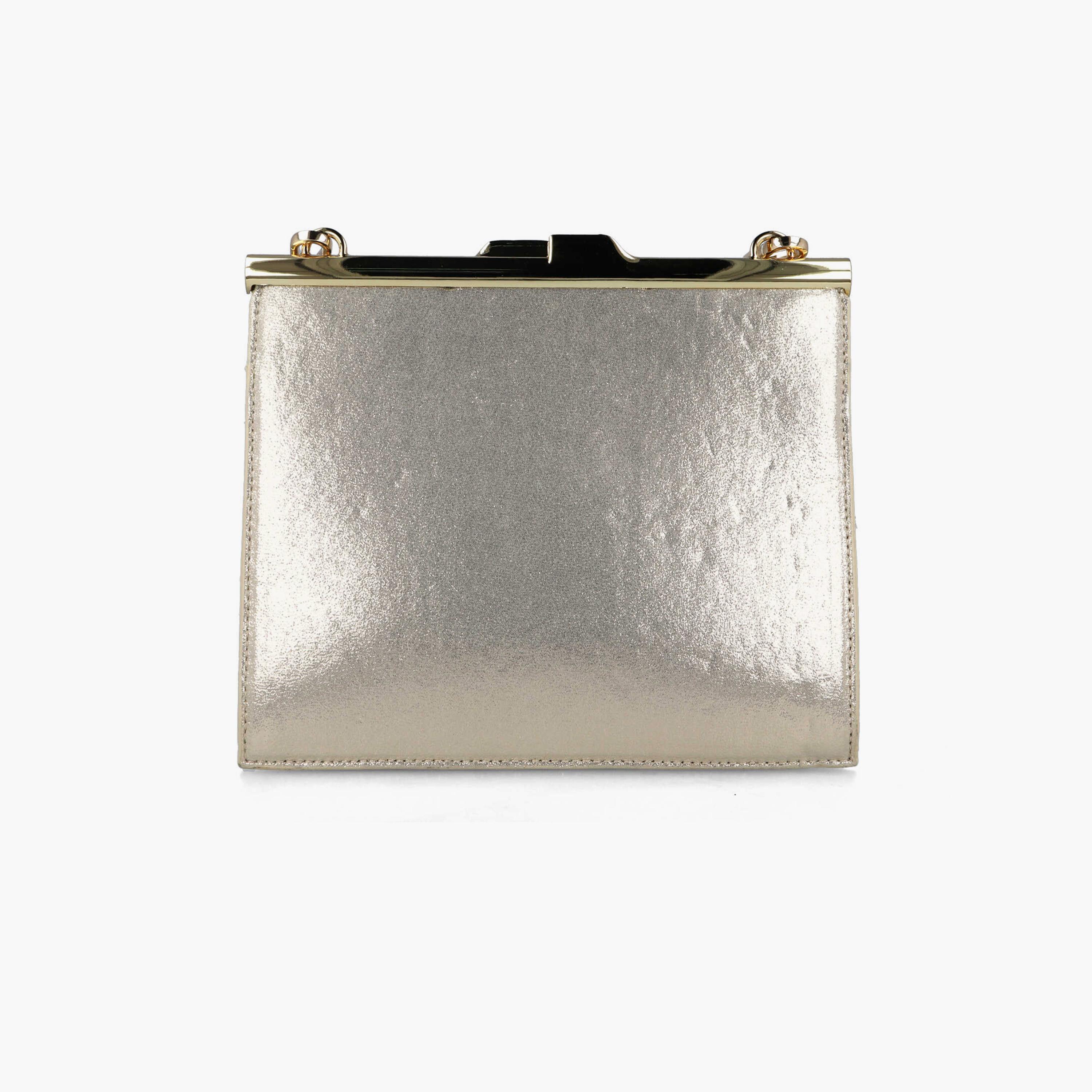 Menbur Quilted Clutch With Chain Strap In Gold-women-bagsandwallets-wallets-image-3