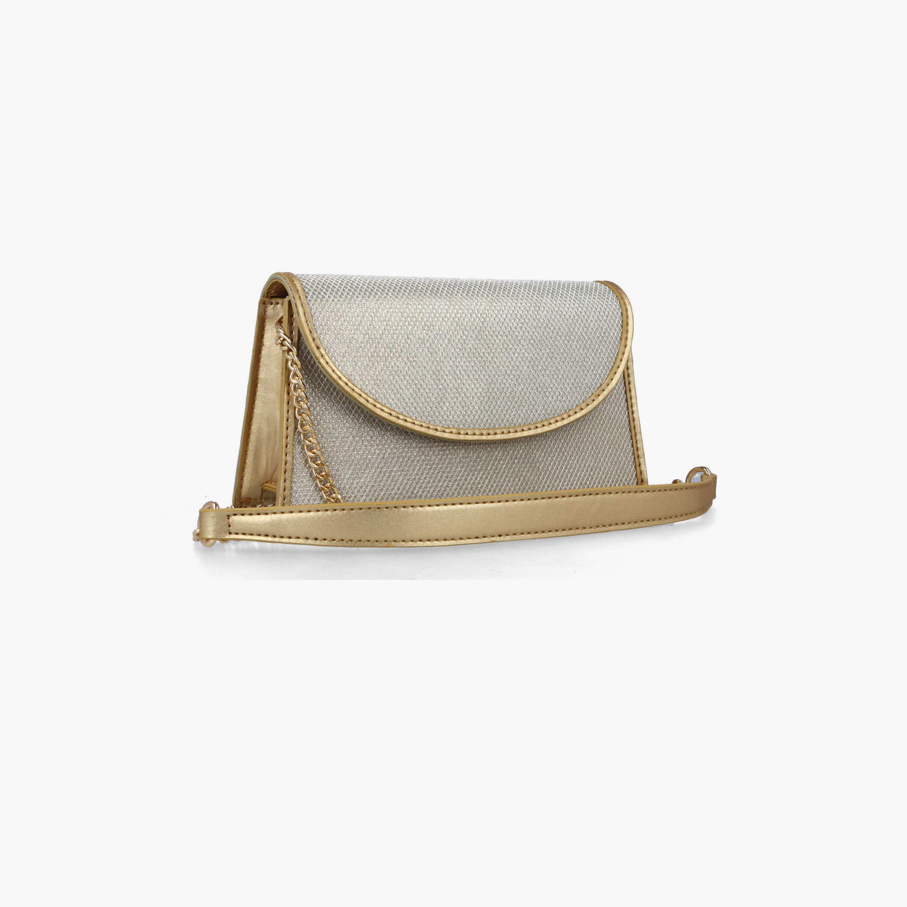 Menbur Textured Crossbody Bag With Dual Colour In Gold-women-bagsandwallets-handbags-image-2