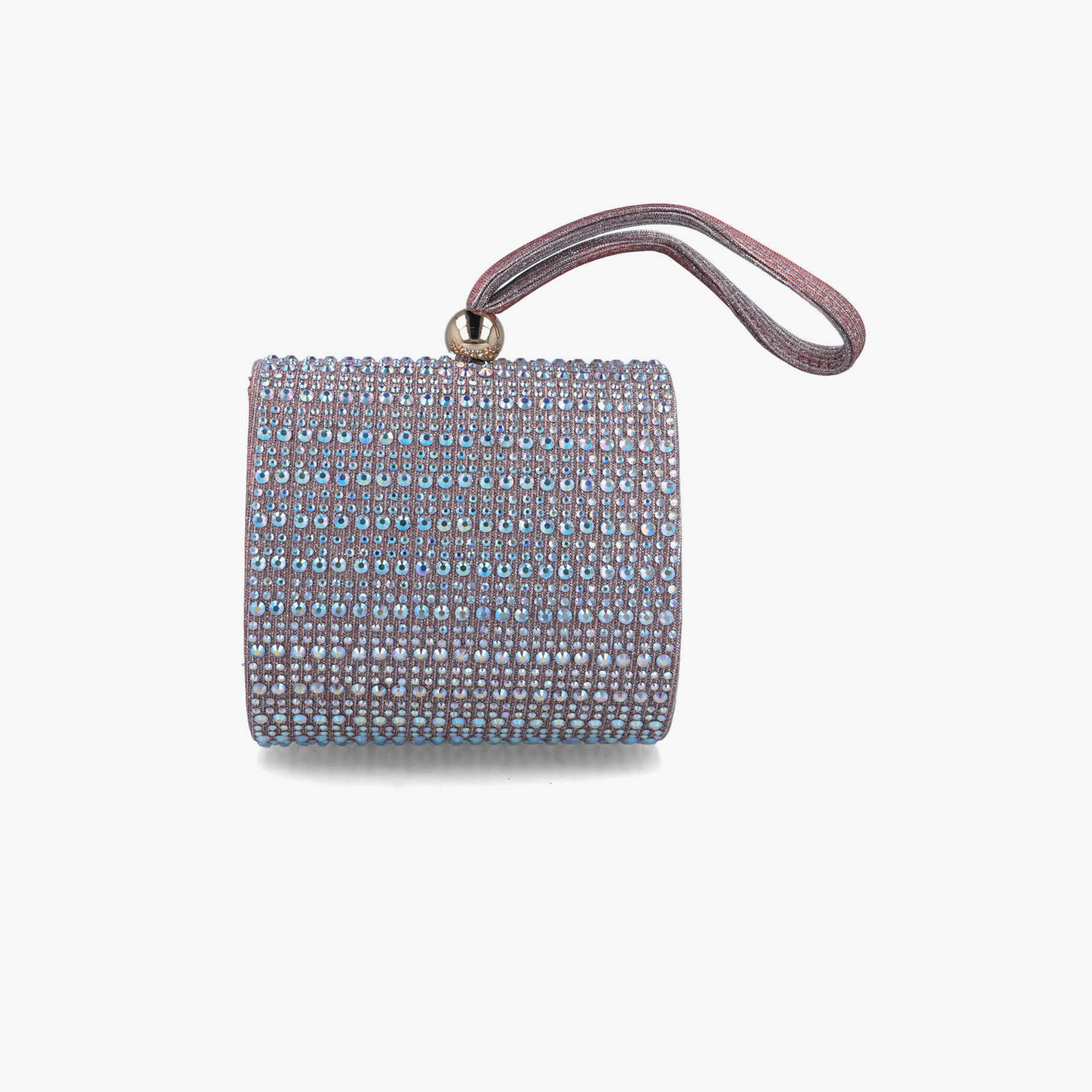 Menbur Clutch With Embellished Design On Closure In Pink-women-bagsandwallets-wallets-image-3