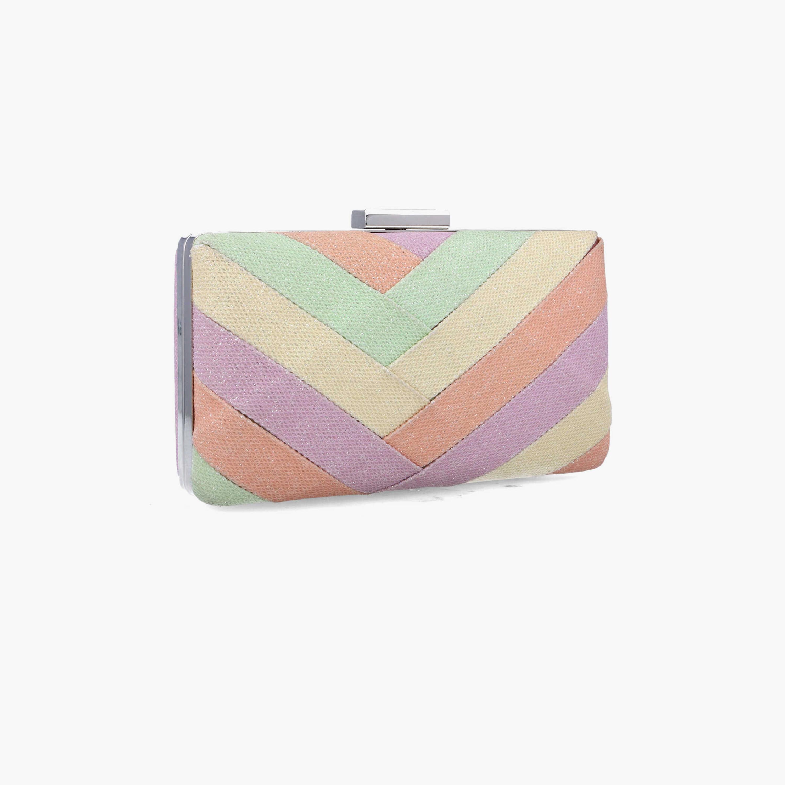 Menbur Color Block Clutch With Colourful Print In Multicolour-women-bagsandwallets-wallets-image-2