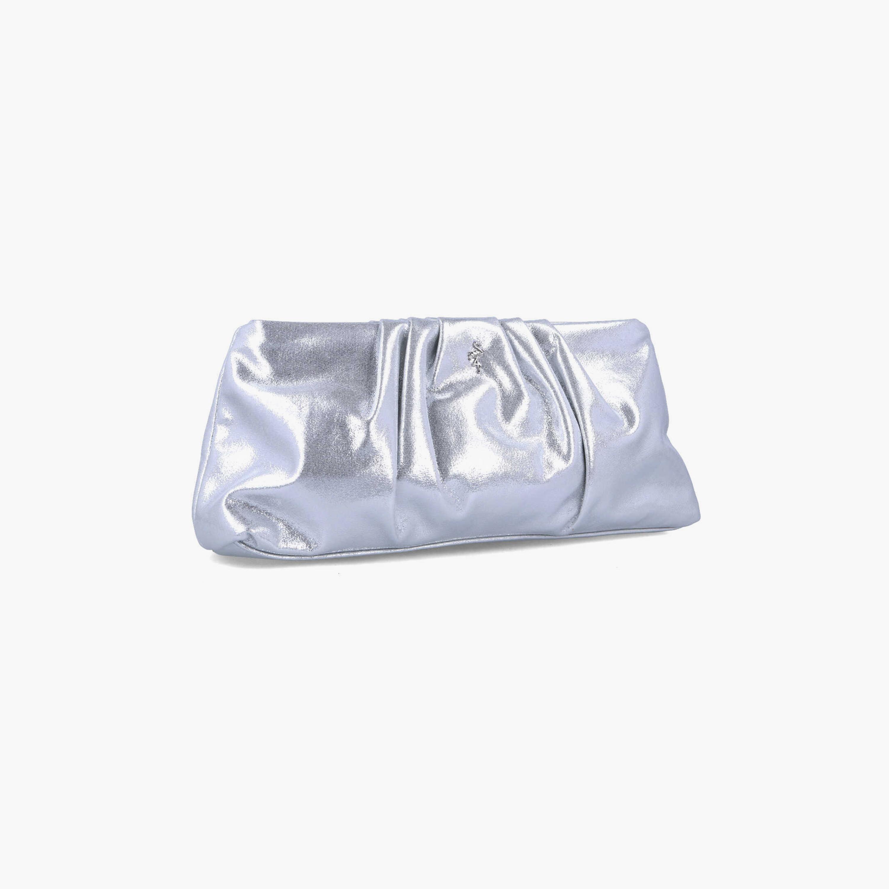 Menbur Textured Clutch With Metal Logo Detail In Silver-women-bagsandwallets-wallets-image-2