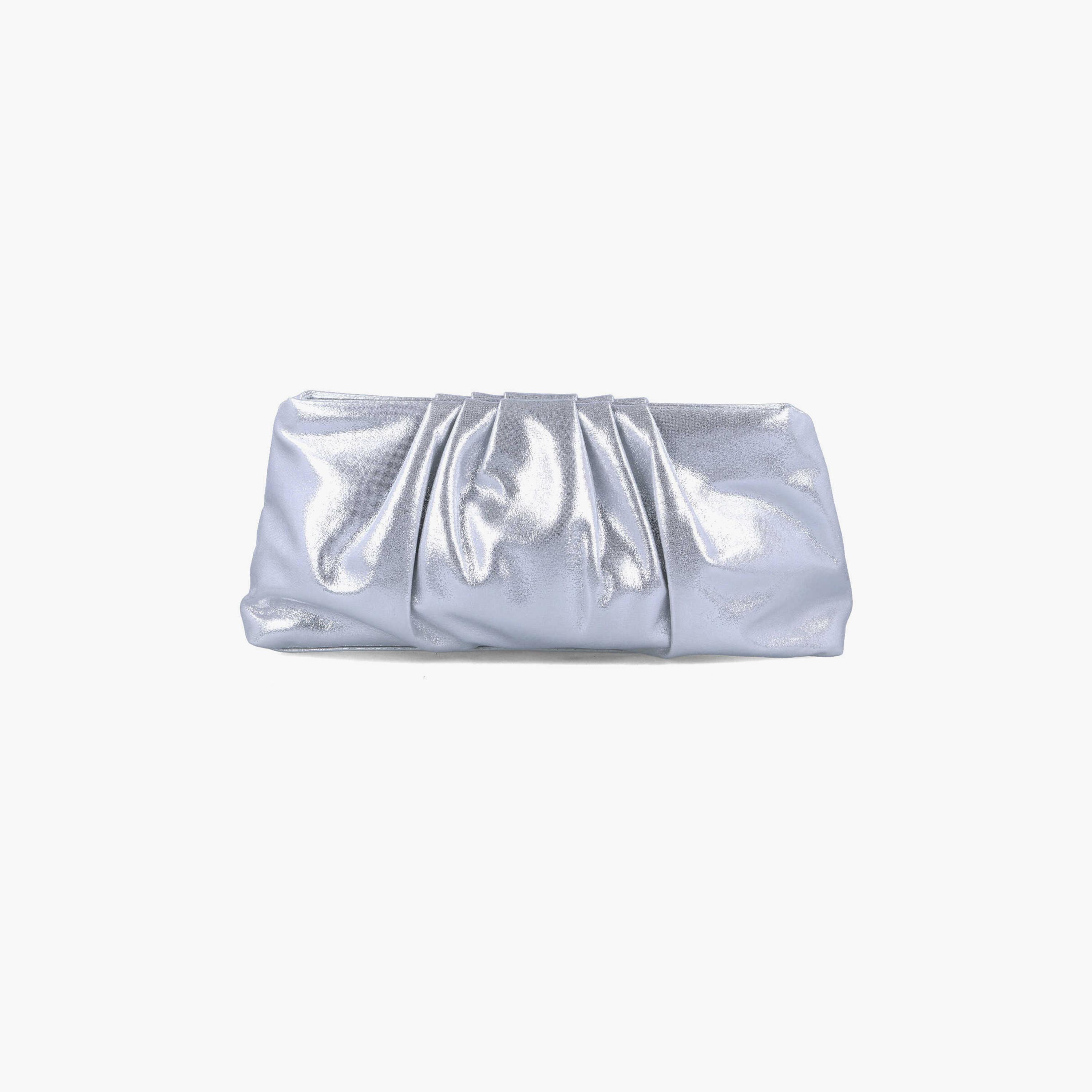 Menbur Textured Clutch With Metal Logo Detail In Silver-women-bagsandwallets-wallets-image-3