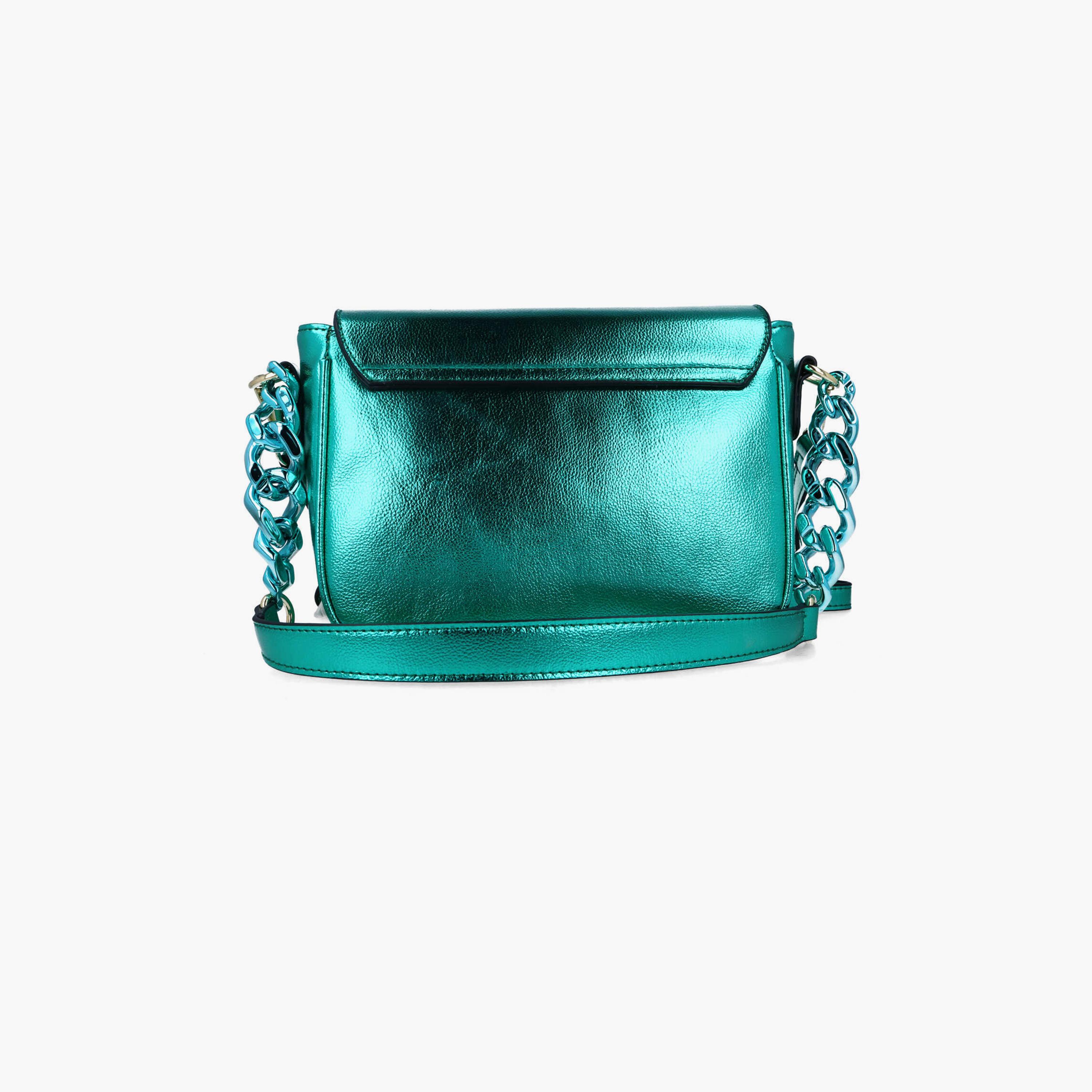 Menbur Textured Crossbody Bag With Adjustable Strap In Green-women-bagsandwallets-handbags-image-3