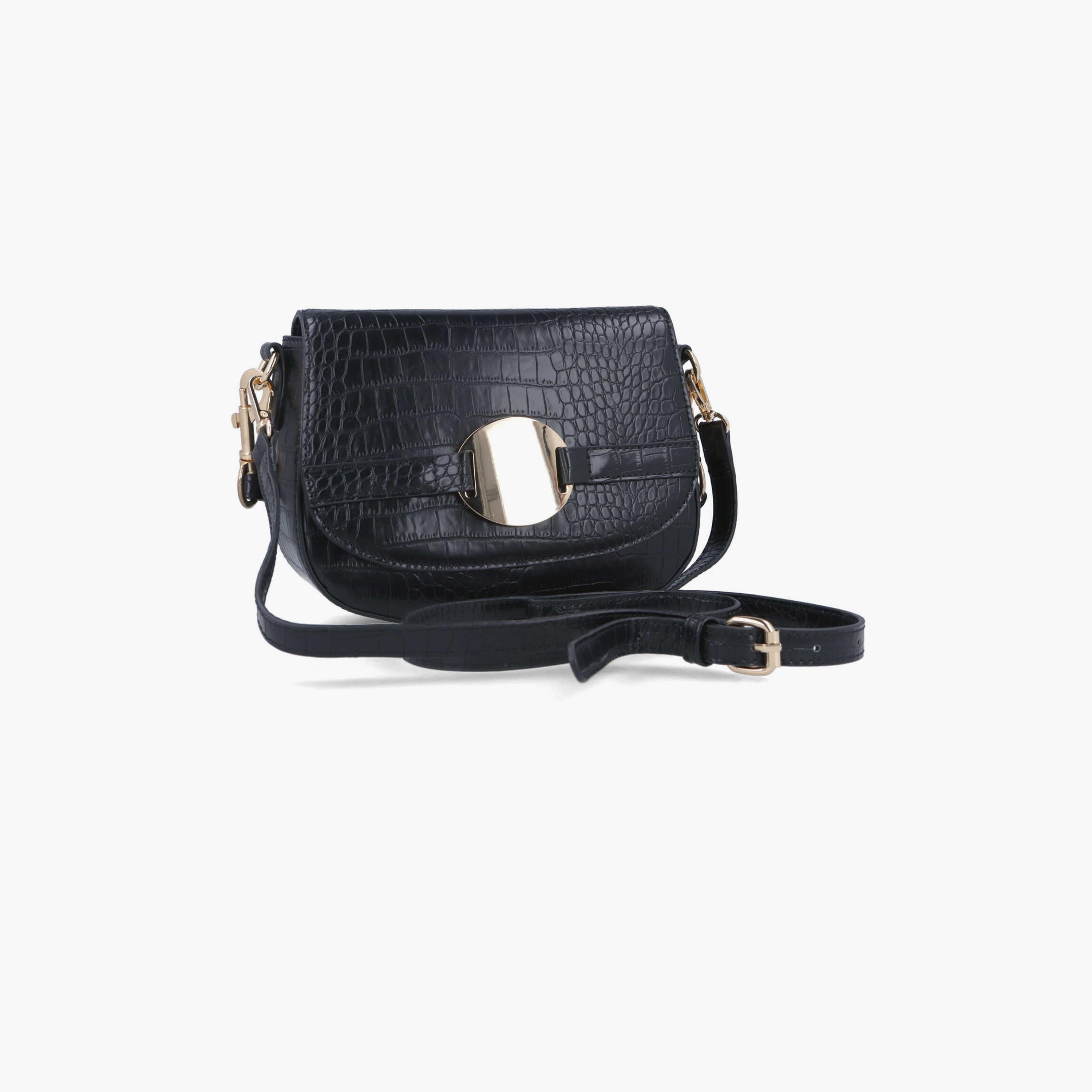 Menbur Animal Print Crossbody Bag With Adjustable Strap In Black-women-bagsandwallets-handbags-image-2