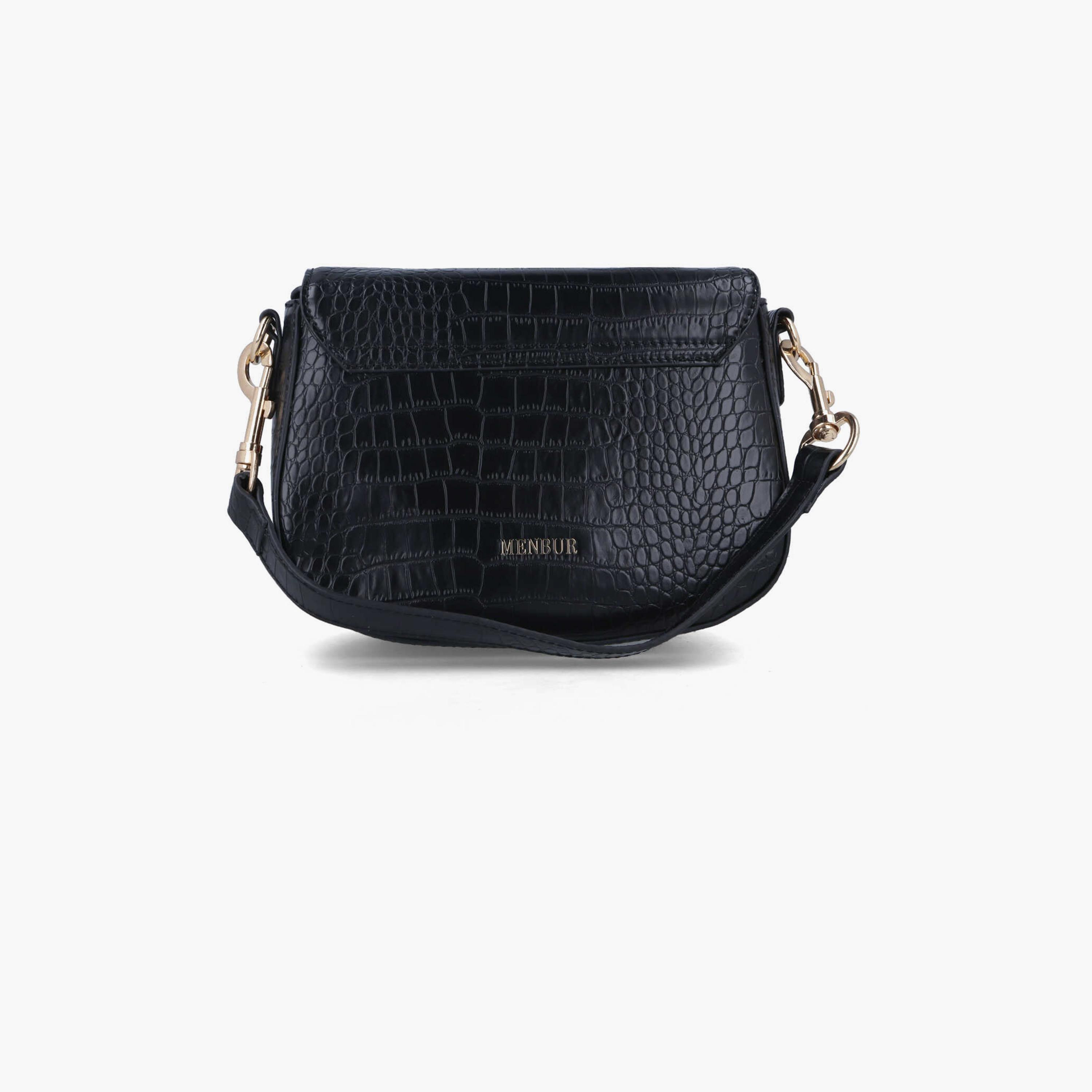 Menbur Animal Print Crossbody Bag With Adjustable Strap In Black-women-bagsandwallets-handbags-image-3