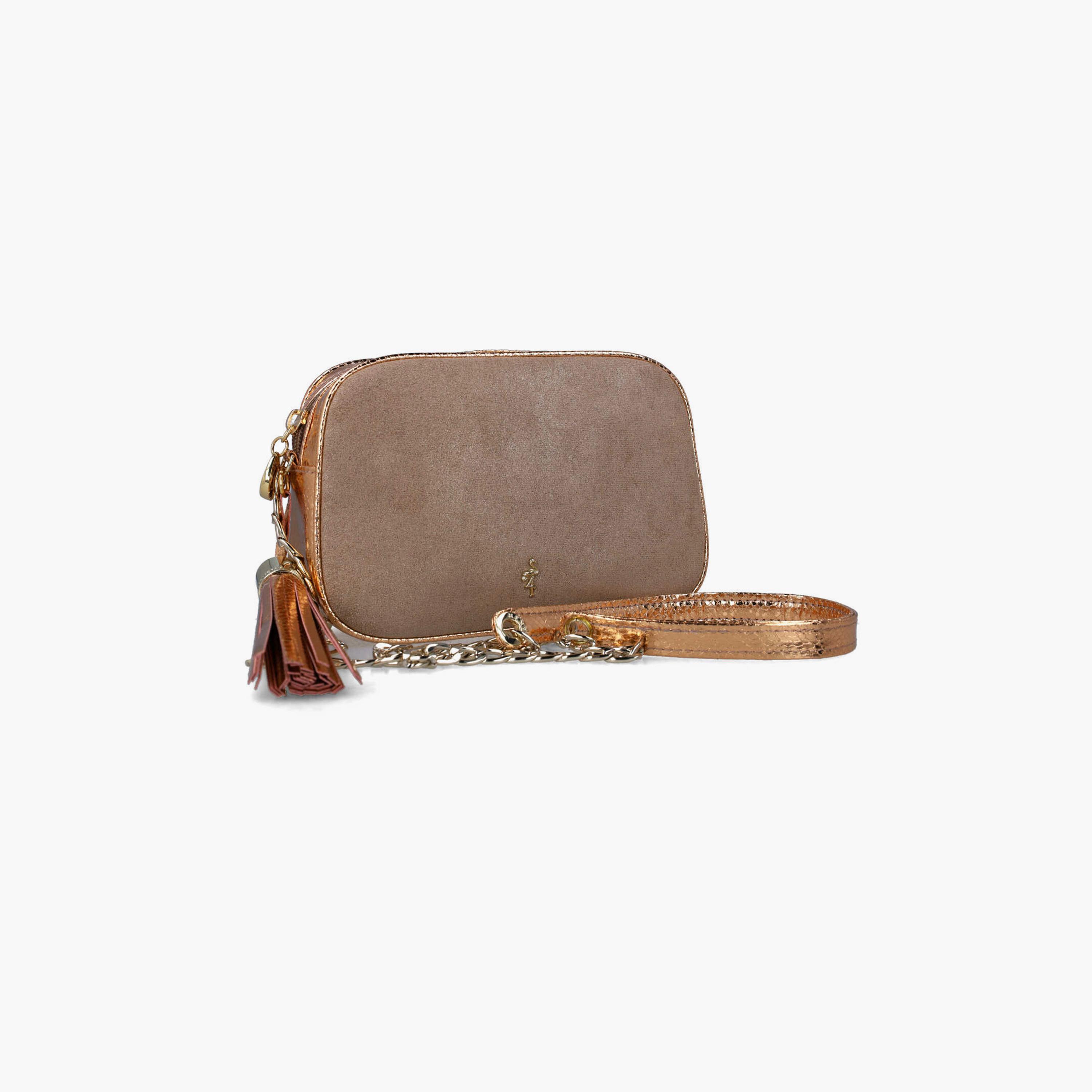Menbur Textured Crossbody Bag With Chain Strap In Nude-women-bagsandwallets-handbags-image-2
