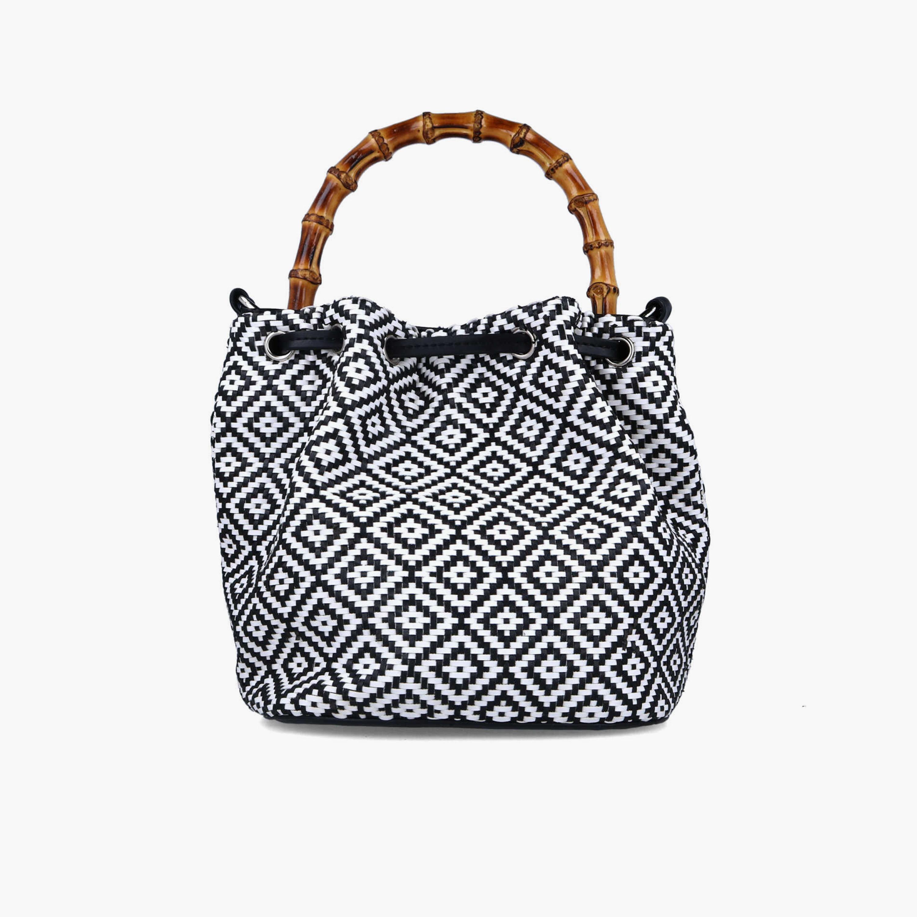 Menbur Textured Shoulder Bag With Woven Design In White-women-bagsandwallets-handbags-image-3