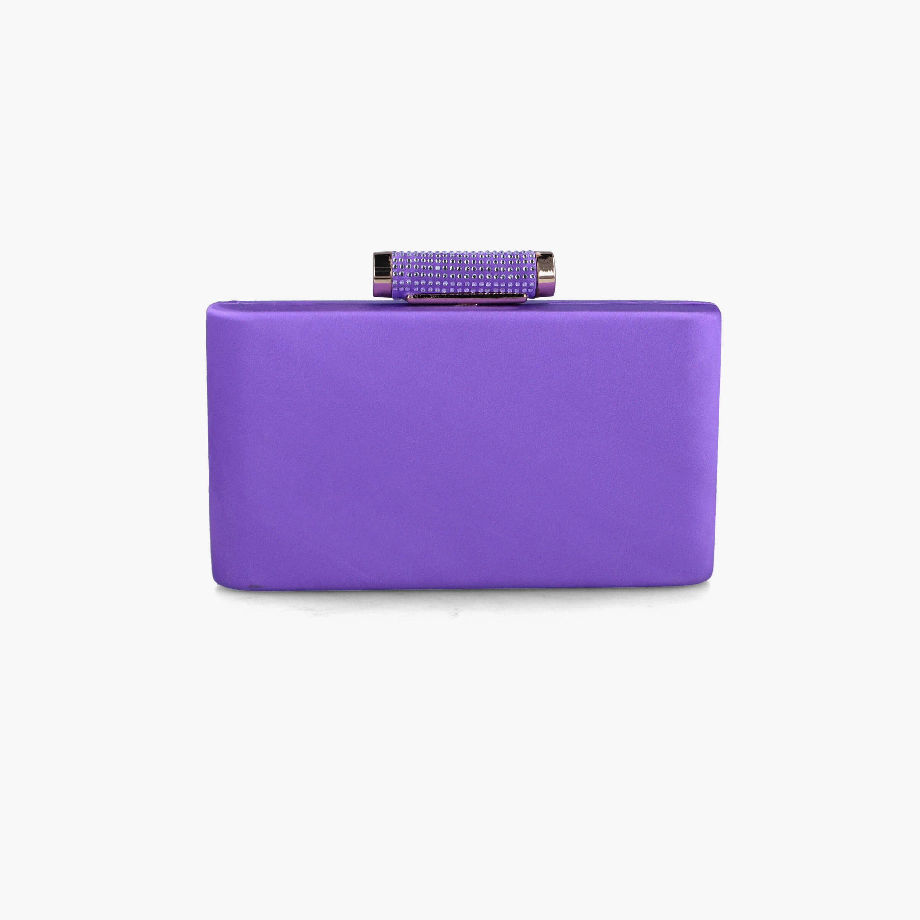 Menbur Embellished Clutch With Plain Colour Design In Purple-women-bagsandwallets-wallets-image-3