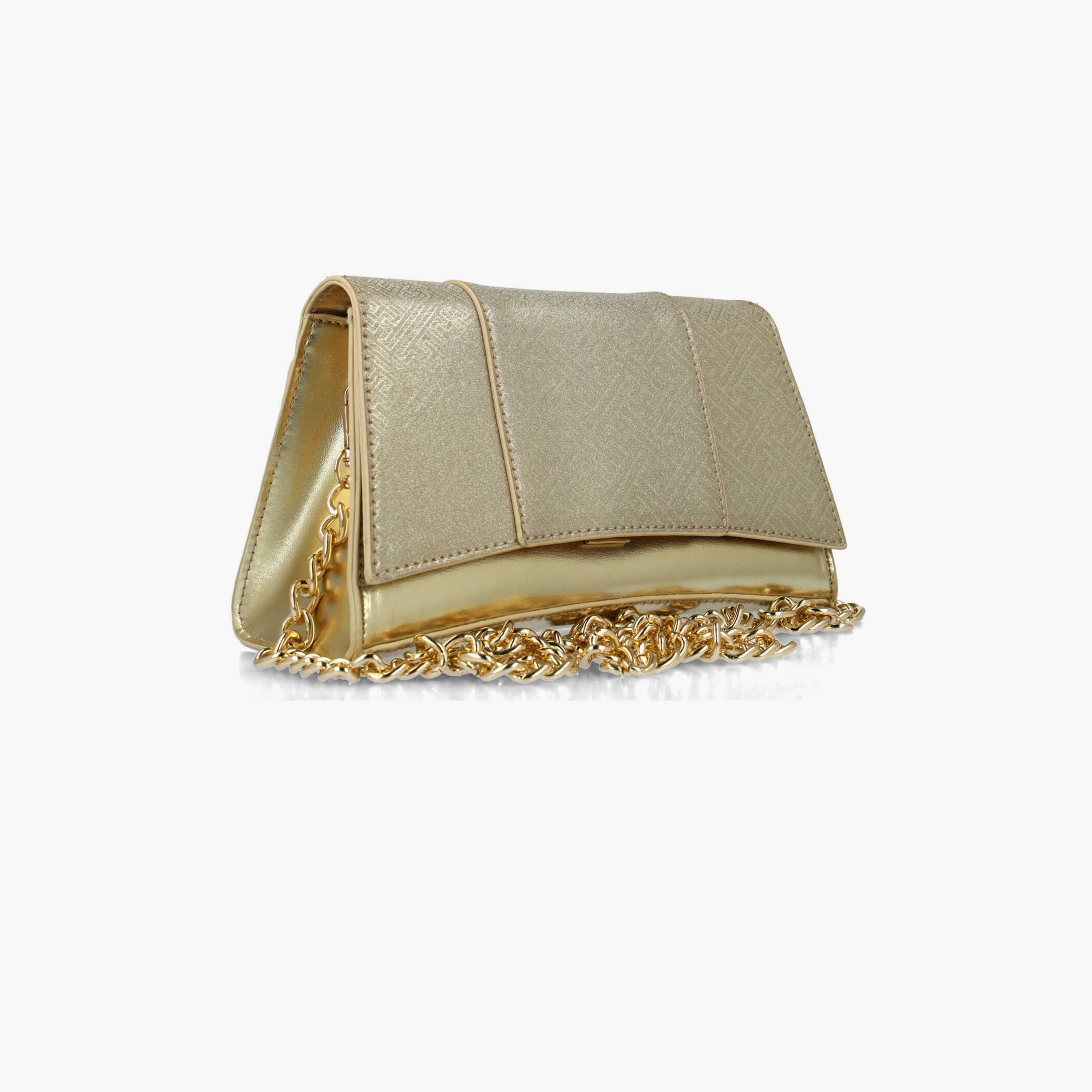Menbur Textured Crossbody Bag With Metallic Design In Gold-women-bagsandwallets-handbags-image-2