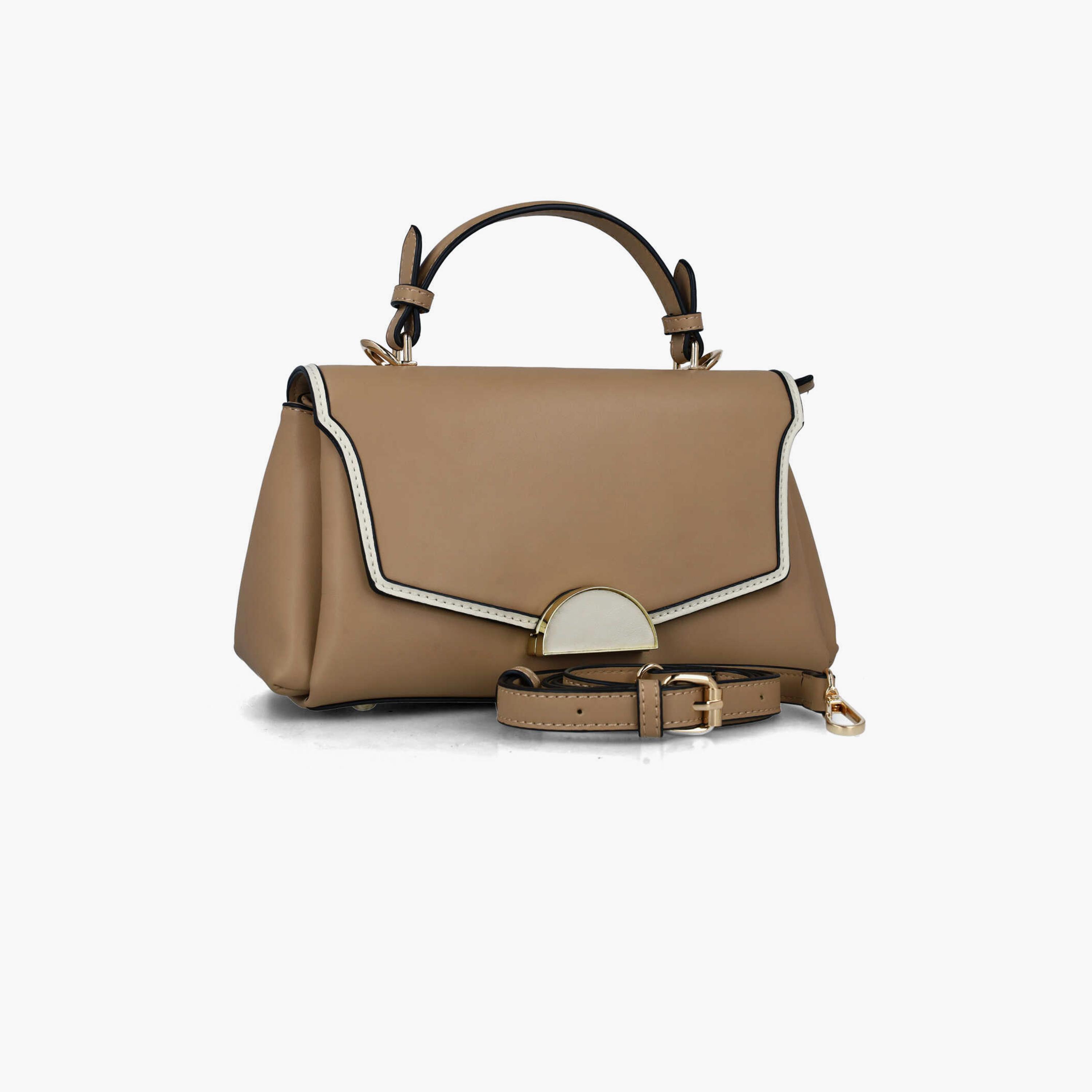 Menbur Plain Crossbody Bag With Removable Strap In Beige-women-bagsandwallets-handbags-image-2