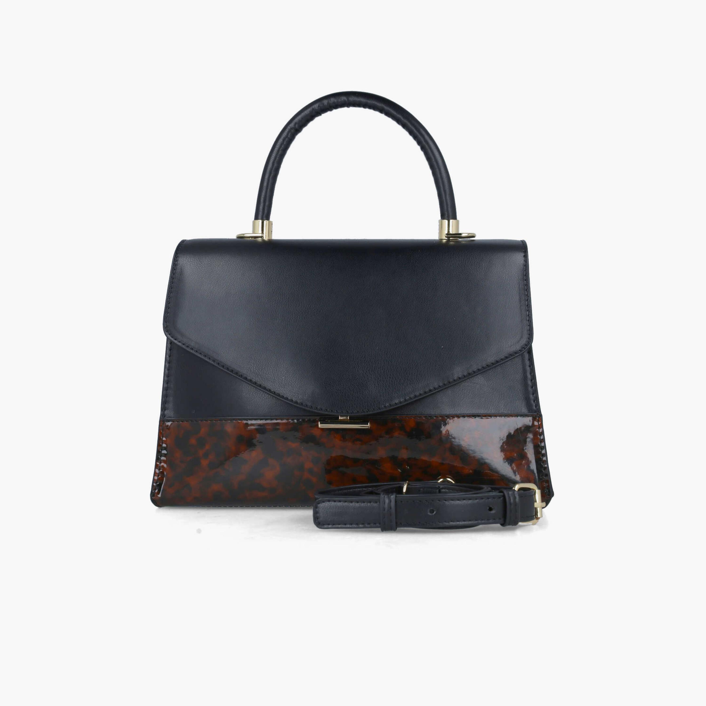 Menbur Color Block Crossbody Bag With Adjustable Strap In Black-women-bagsandwallets-handbags-image-1