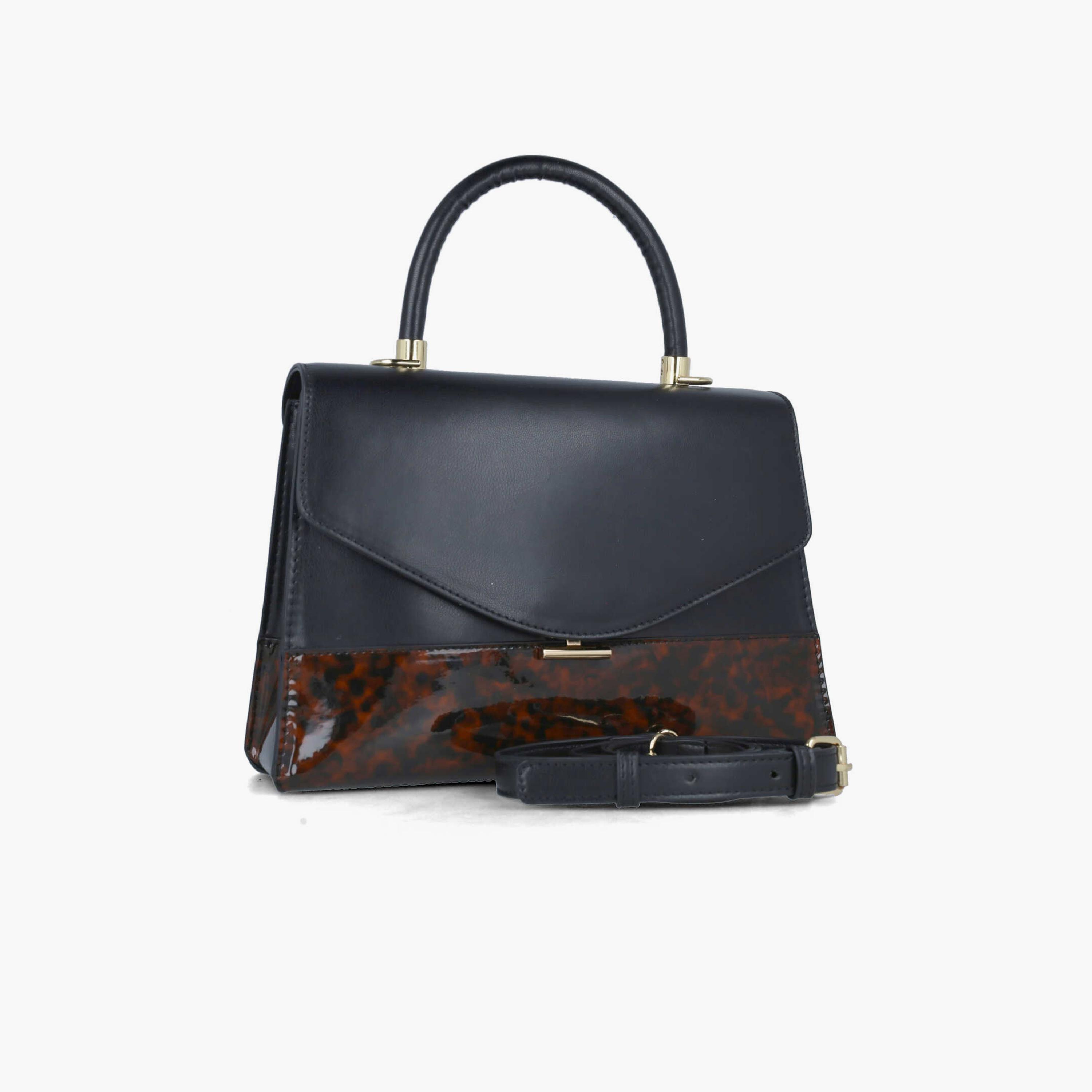 Menbur Color Block Crossbody Bag With Adjustable Strap In Black-women-bagsandwallets-handbags-image-2