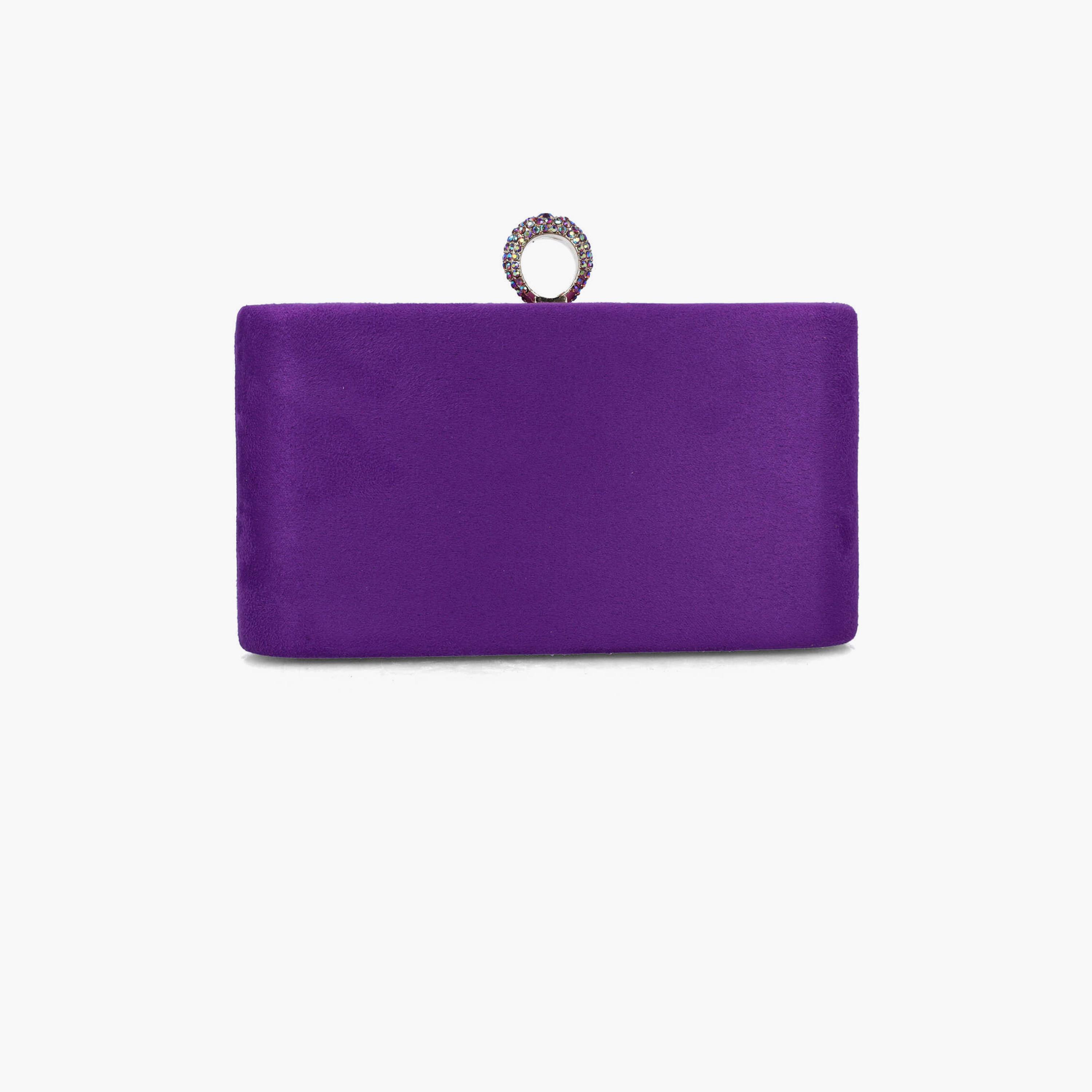 Menbur Clutch With Embellished Design On Closure In Purple-women-bagsandwallets-wallets-image-3