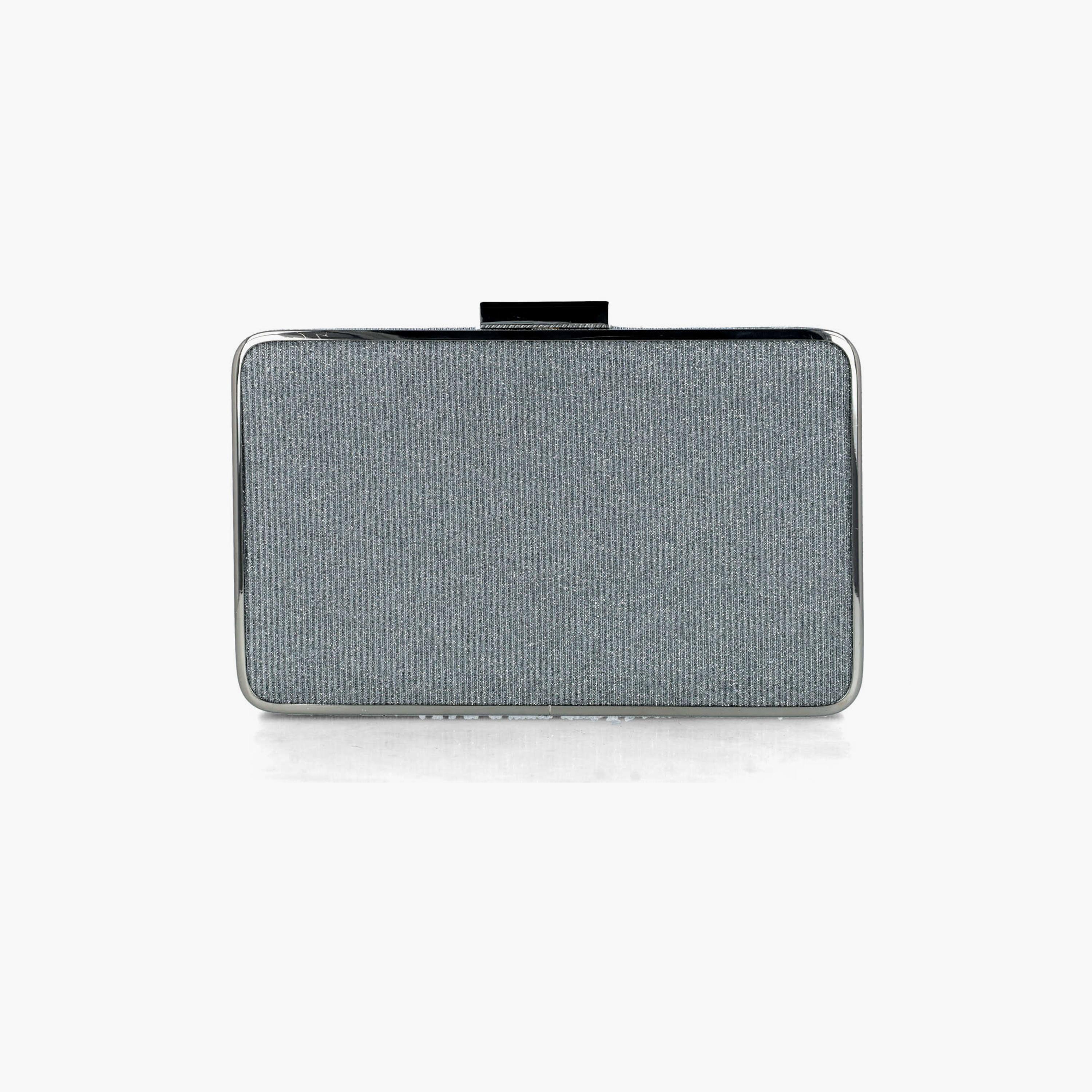 Menbur Clutch With Embellished Design In Silver-women-bagsandwallets-wallets-image-3