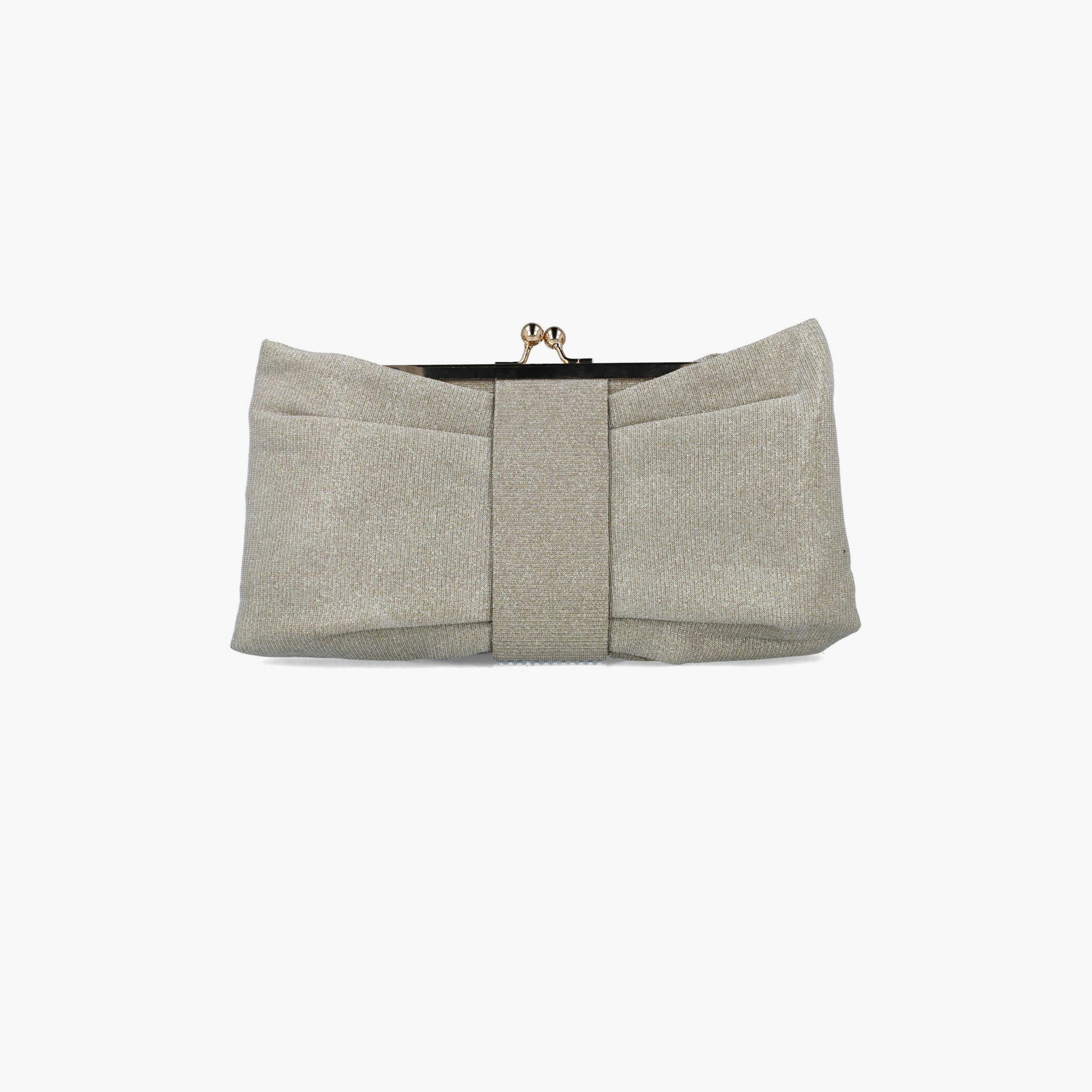 Menbur Embellished Clutch With Bow Design Bag In Gold-women-bagsandwallets-wallets-image-3