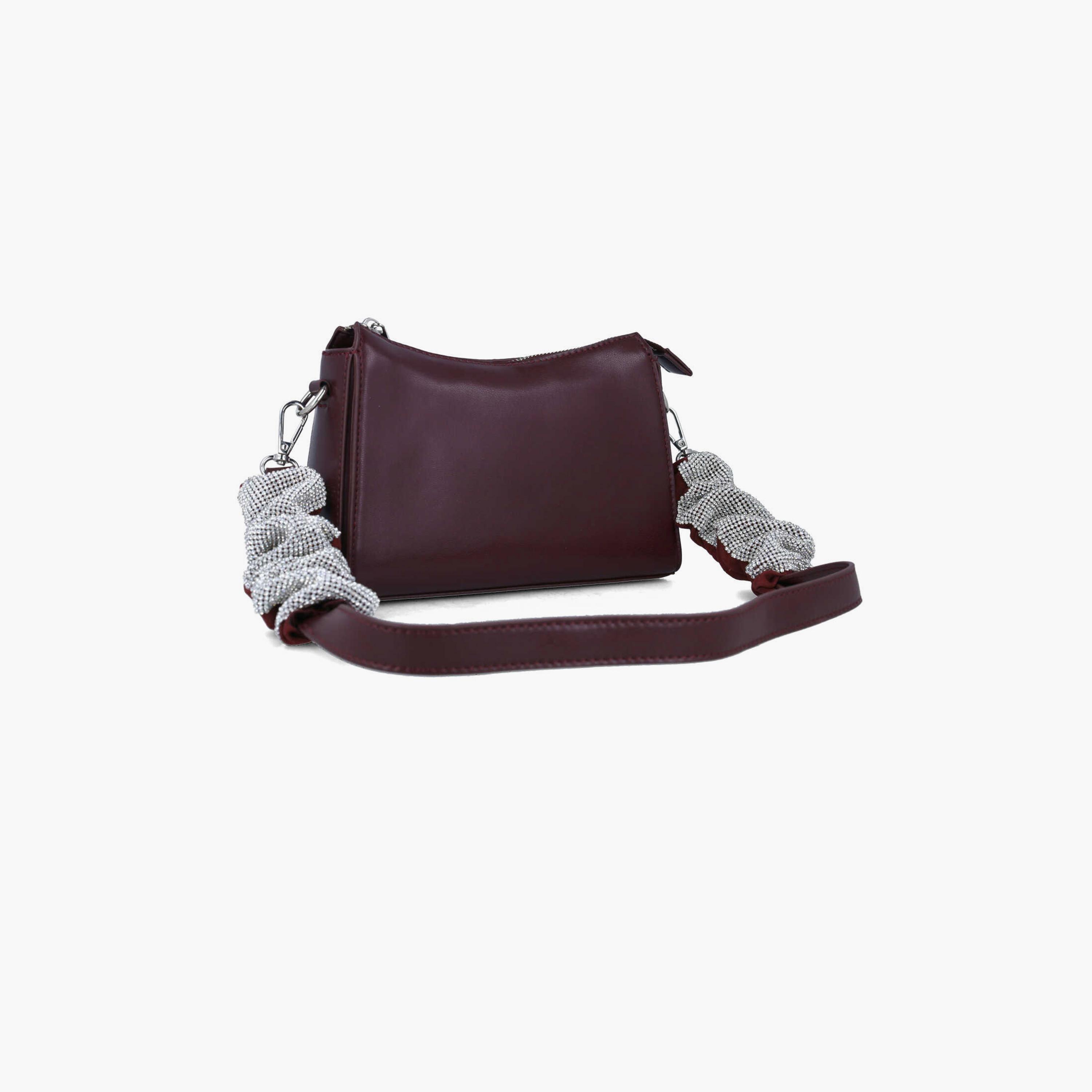 Menbur Plain Crossbody Bag With Removable Strap In Red-women-bagsandwallets-handbags-image-2