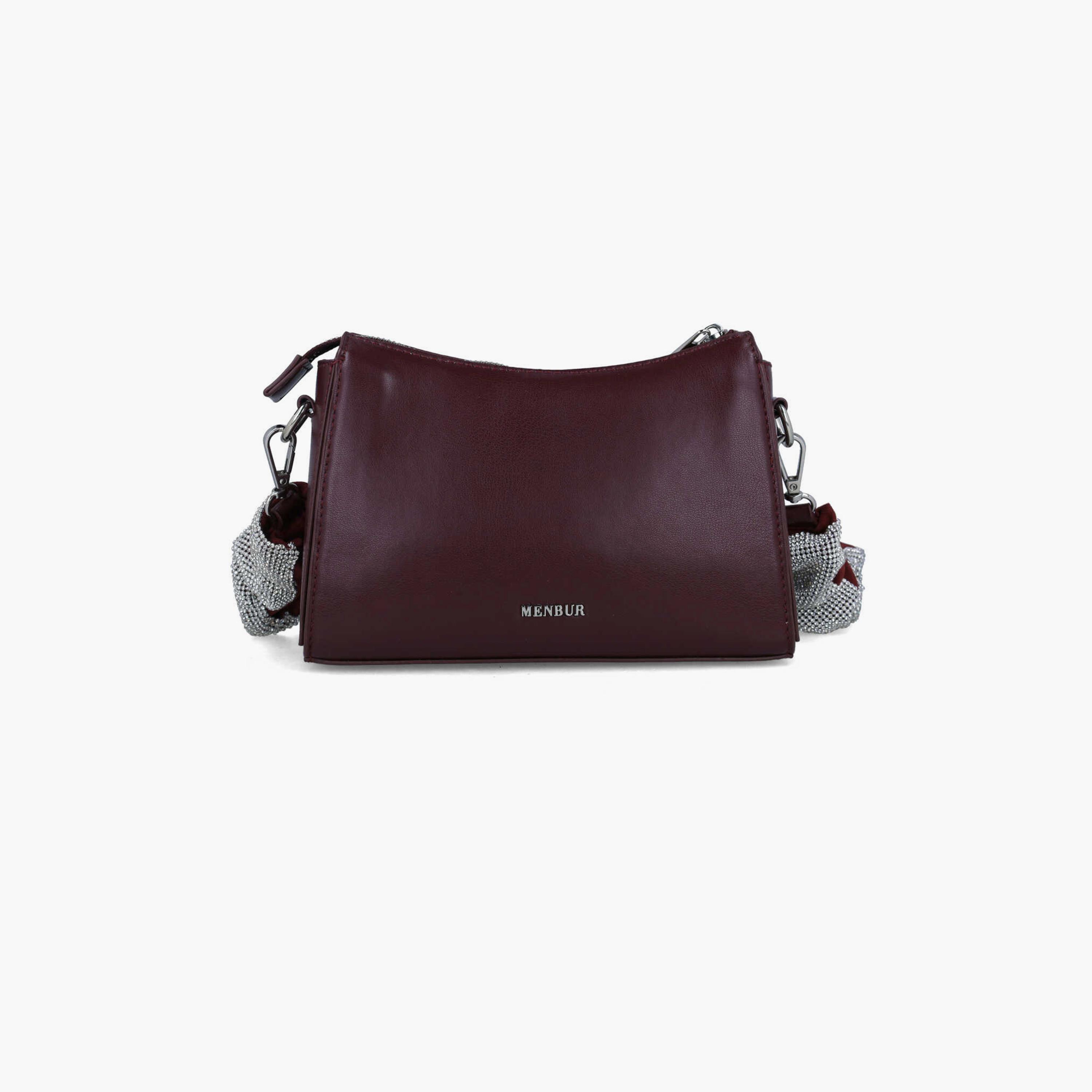 Menbur Plain Crossbody Bag With Removable Strap In Red-women-bagsandwallets-handbags-image-3