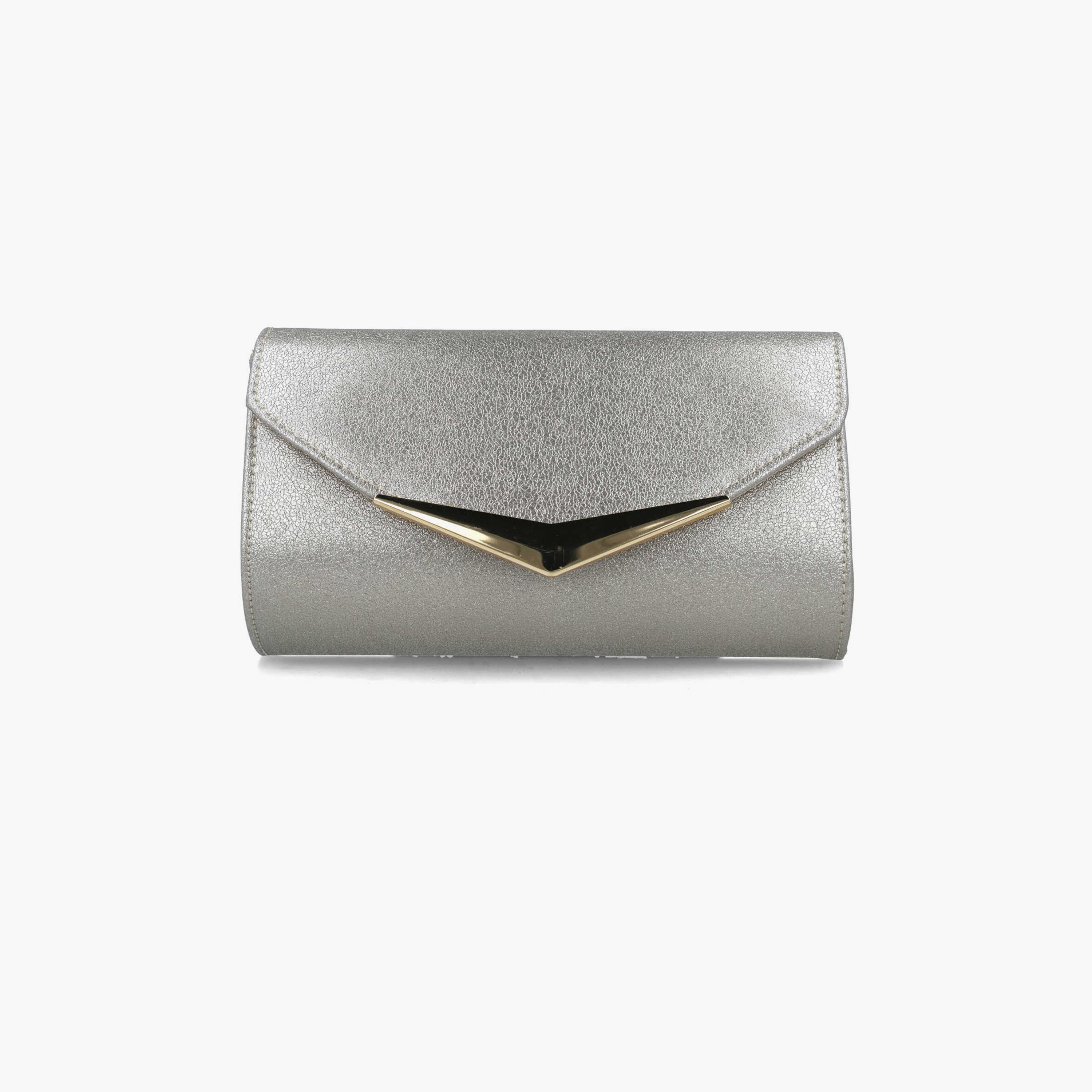 Menbur Textured Clutch With Metallic Design In Gold-women-bagsandwallets-wallets-image-1