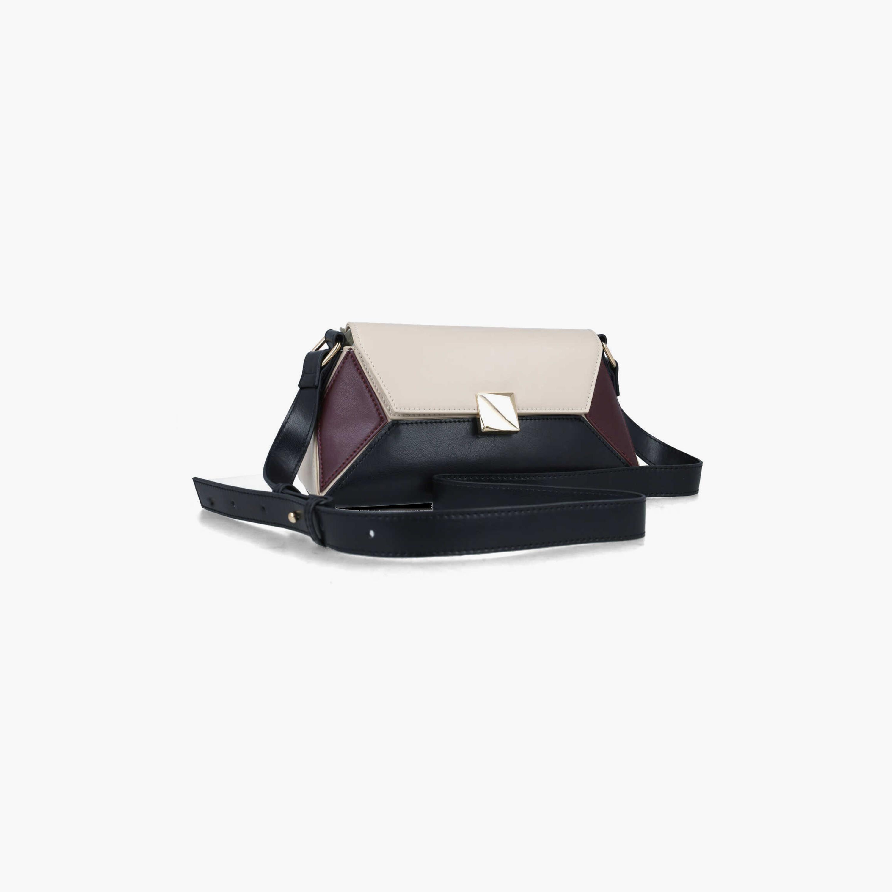Menbur Color Block Crossbody Bag With Adjustable Strap In Black-women-bagsandwallets-handbags-image-2