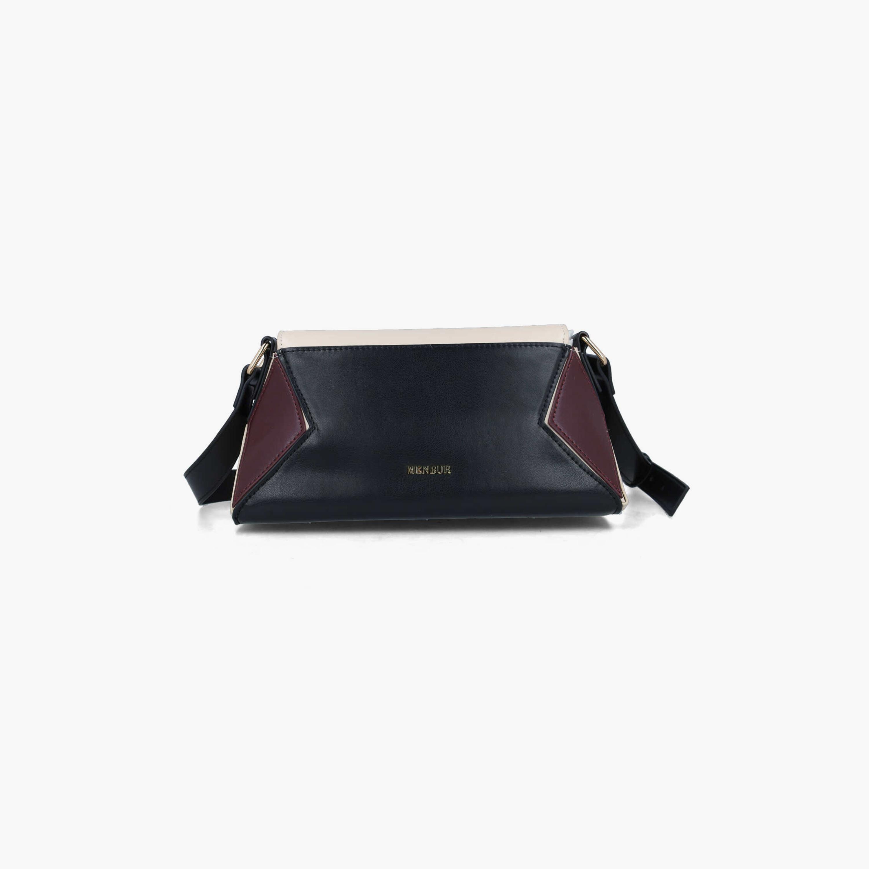 Menbur Color Block Crossbody Bag With Adjustable Strap In Black-women-bagsandwallets-handbags-image-3