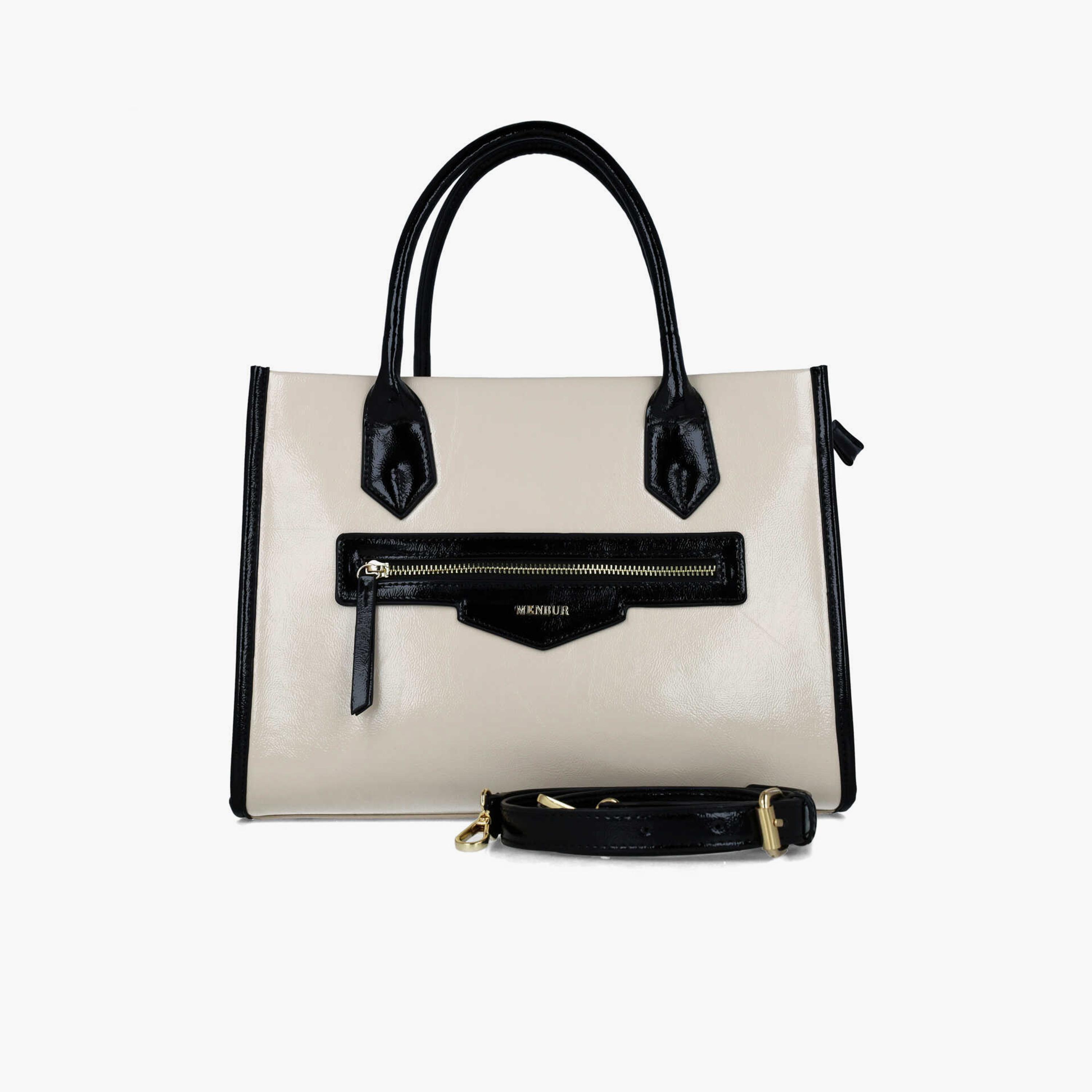 Menbur Textured Shoulder Bag With Removable Strap In White-women-bagsandwallets-handbags-image-1