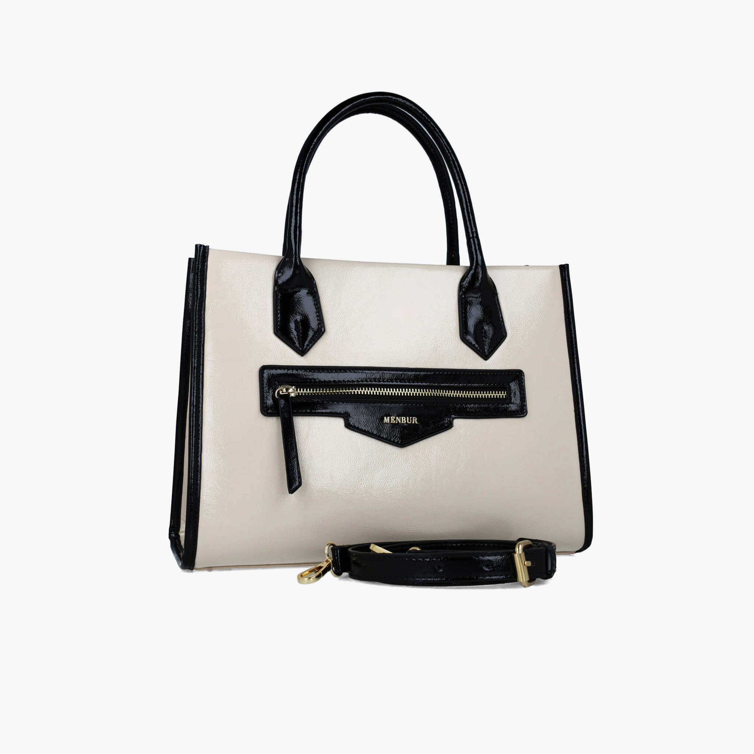 Menbur Textured Shoulder Bag With Removable Strap In White-women-bagsandwallets-handbags-image-2