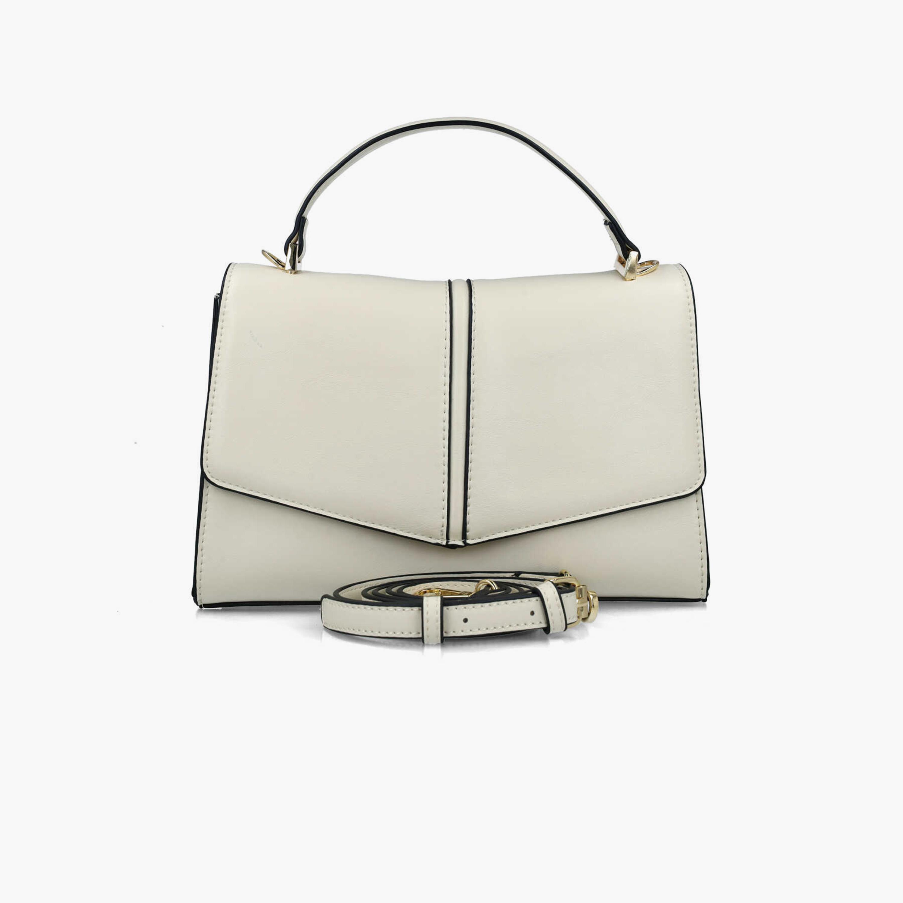 Menbur Textured Crossbody Bag With Removable Strap In White-women-bagsandwallets-handbags-image-1