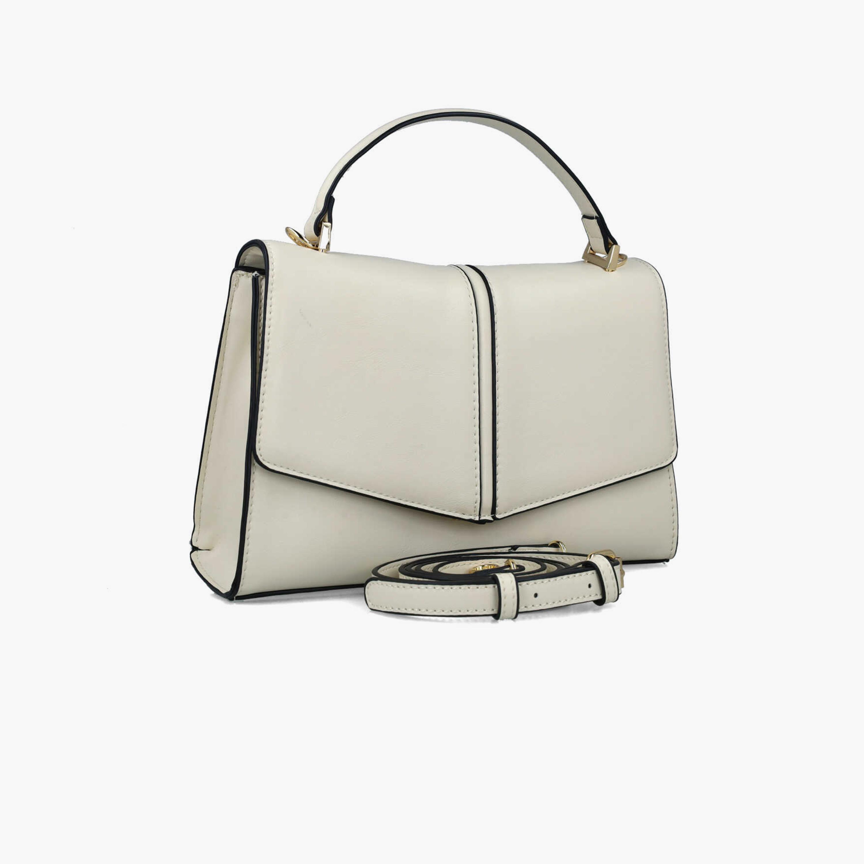 Menbur Textured Crossbody Bag With Removable Strap In White-women-bagsandwallets-handbags-image-2