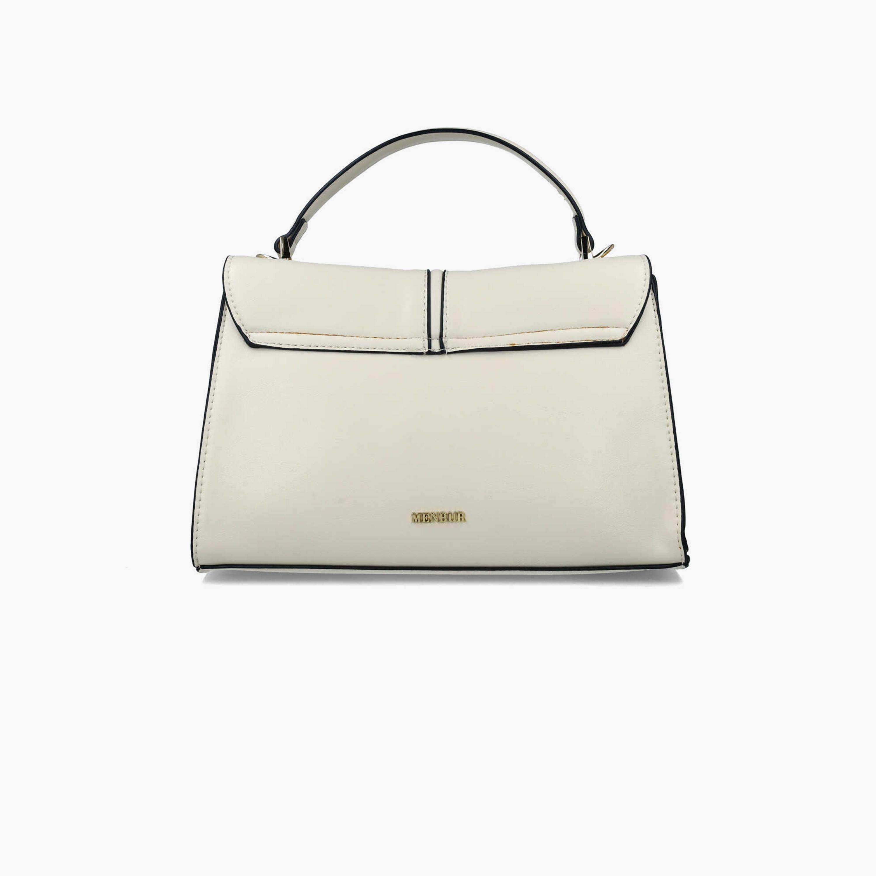 Menbur Textured Crossbody Bag With Removable Strap In White-women-bagsandwallets-handbags-image-3