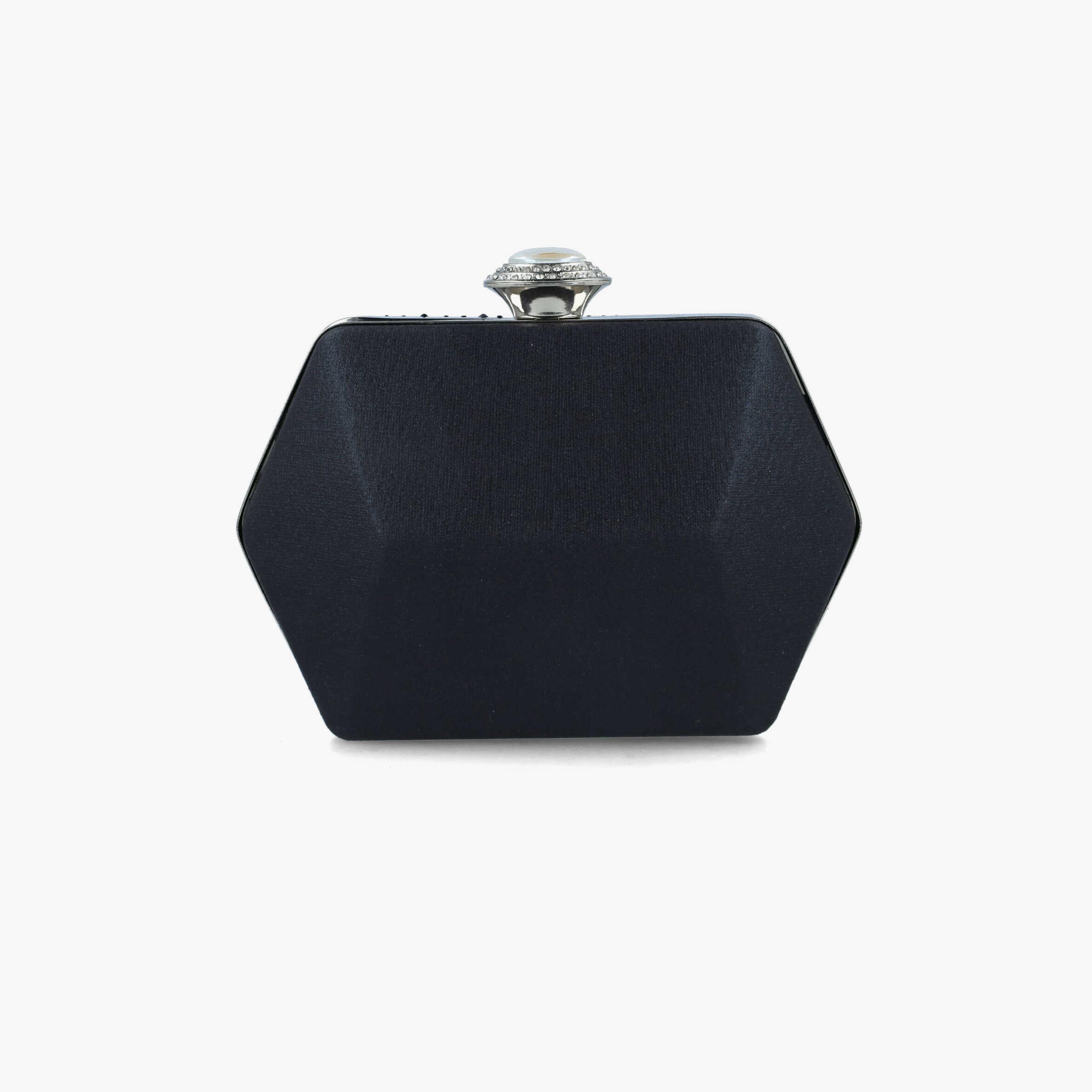 Menbur Clutch With Embellished Design In Black-women-bagsandwallets-wallets-image-3