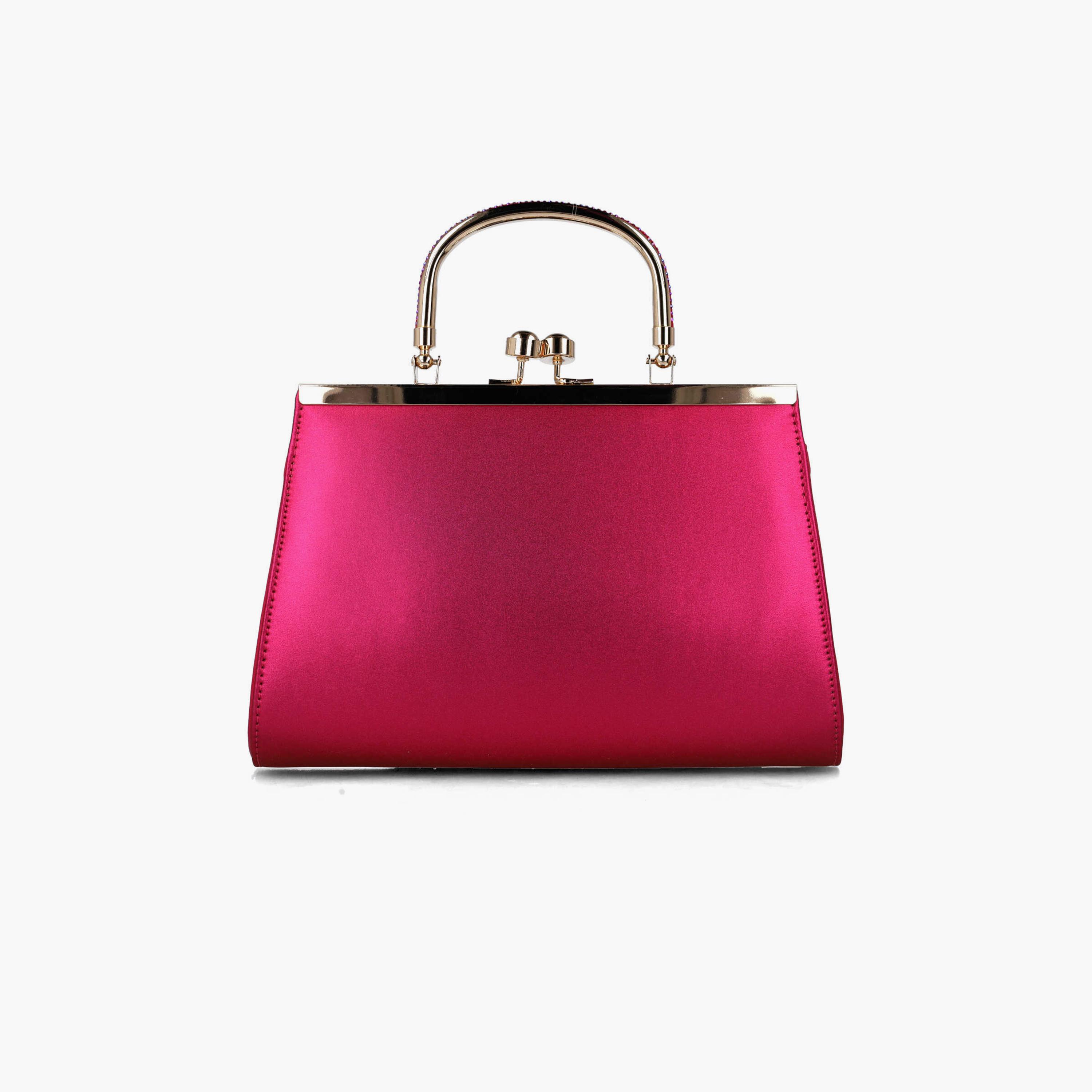 Menbur Plain Clutch With Metal Handle In Pink-women-bagsandwallets-wallets-image-1