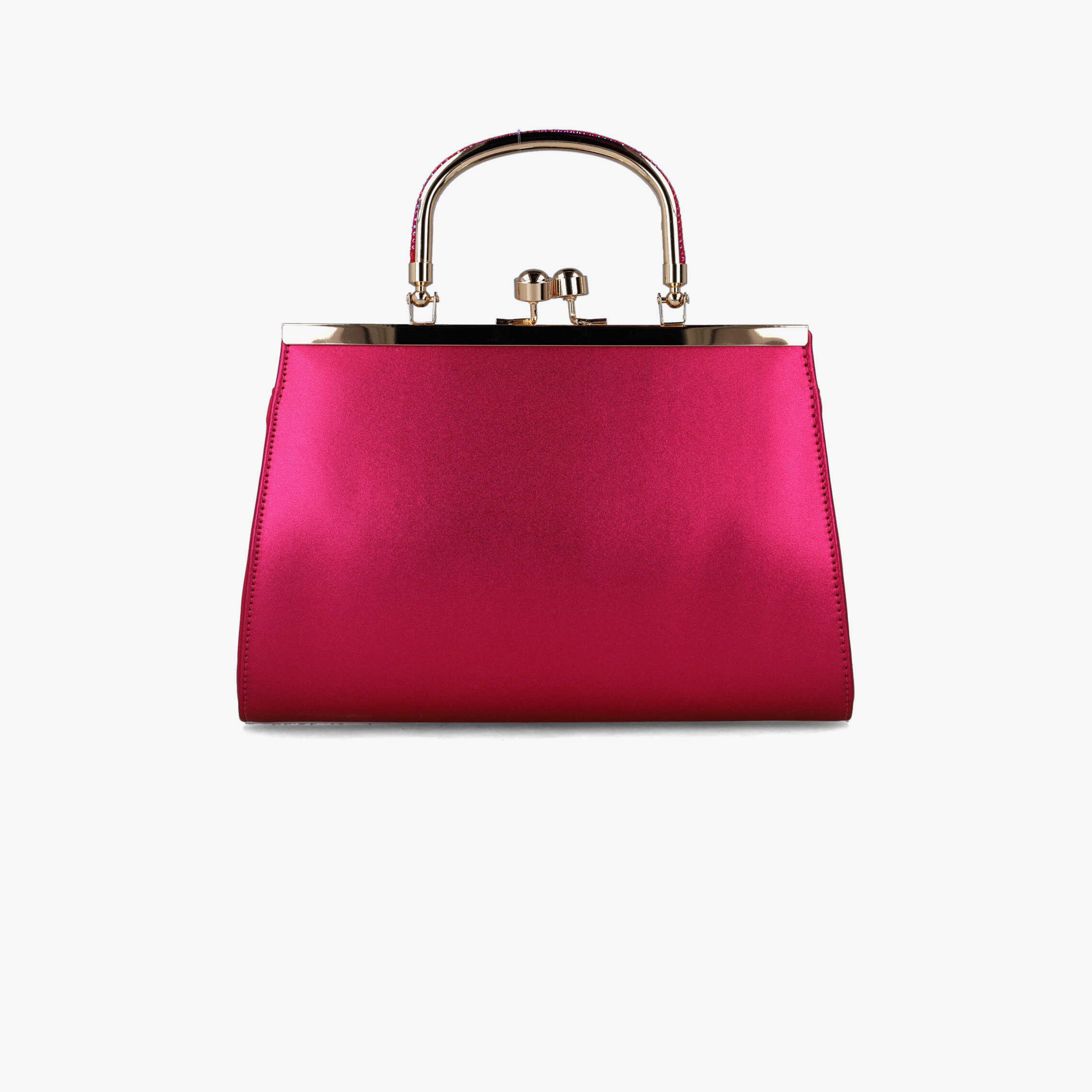 Menbur Plain Clutch With Metal Handle In Pink-women-bagsandwallets-wallets-image-3