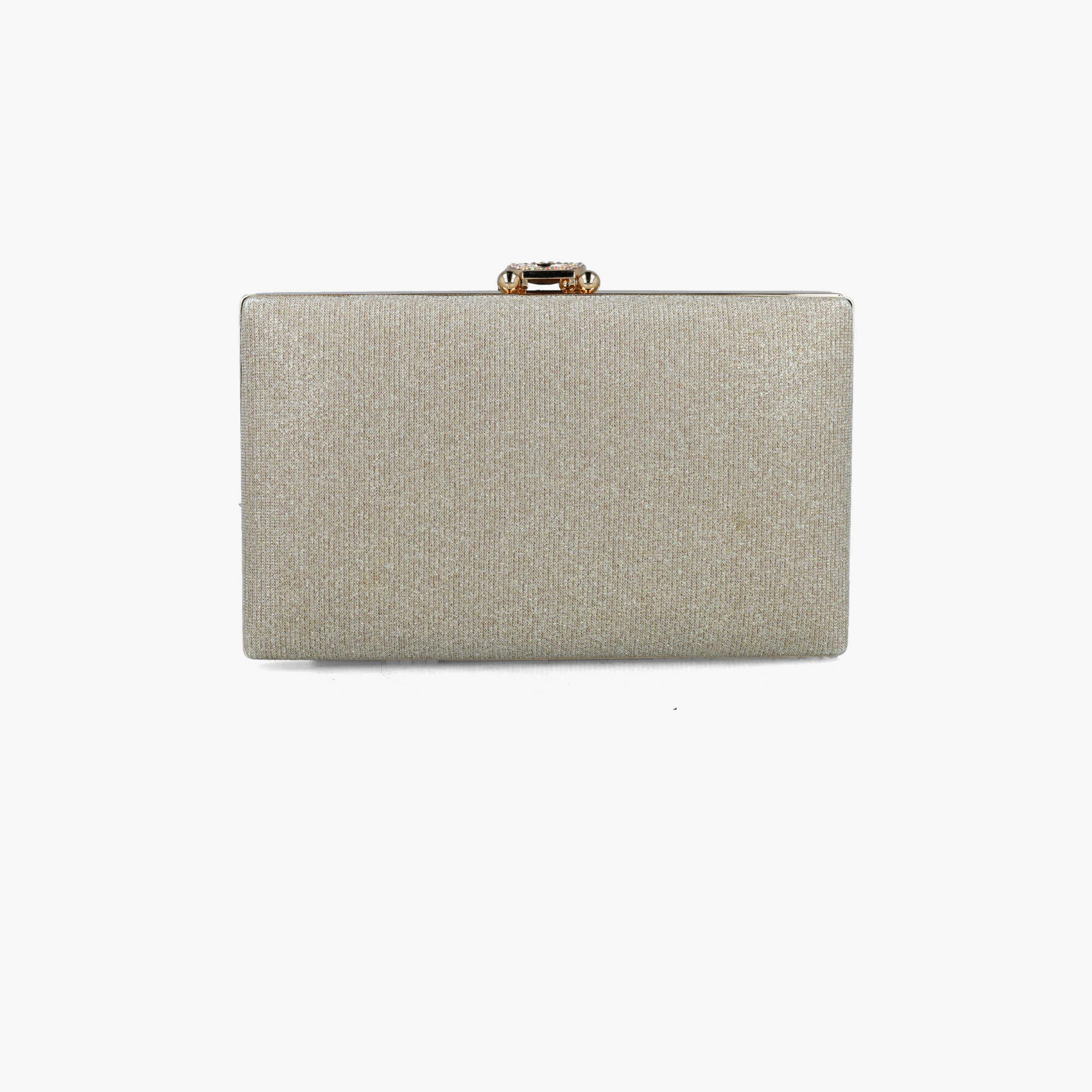 Menbur Clutch With Embellished Design In Gold-women-bagsandwallets-wallets-image-3