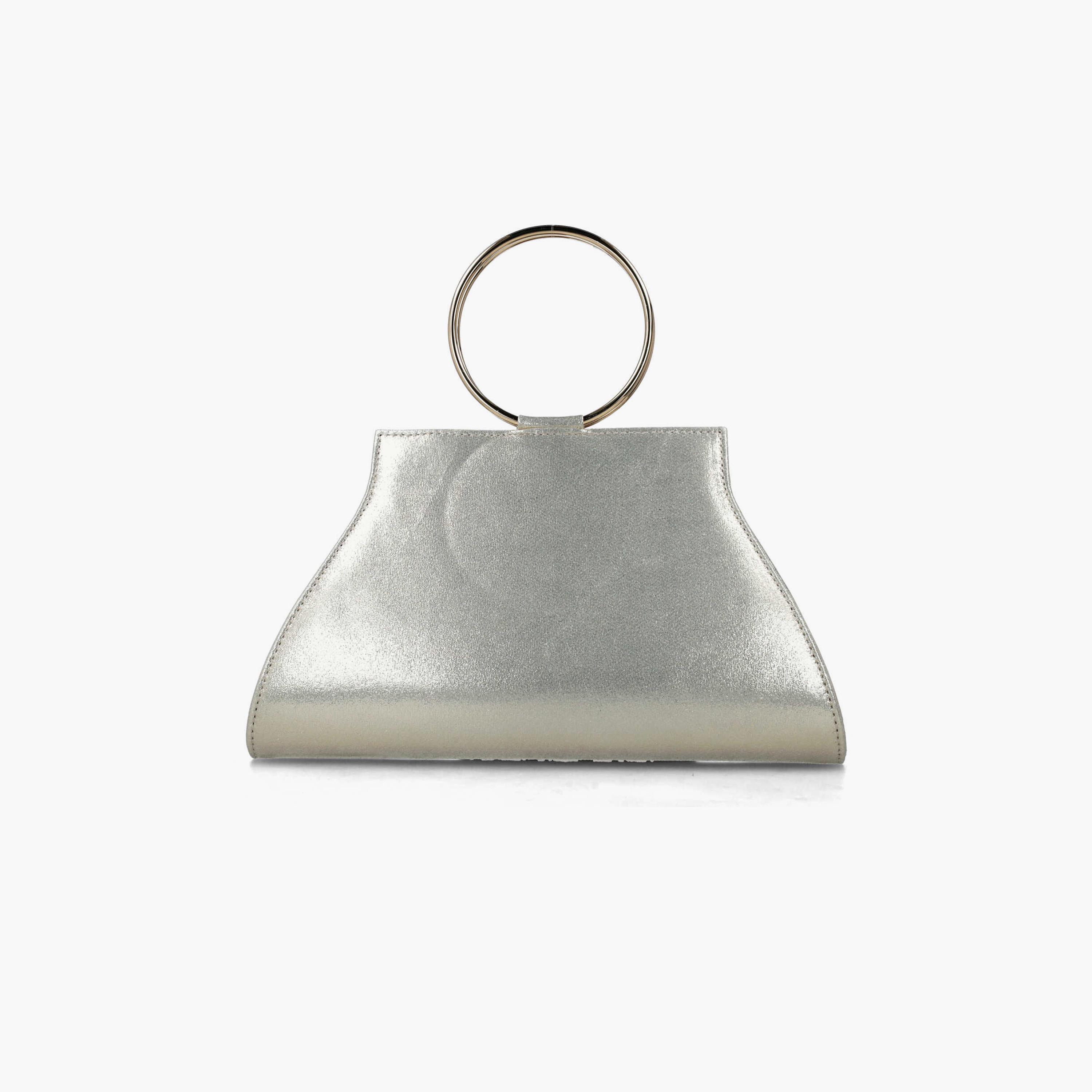 Menbur Textured Clutch With Metal Handle In Gold-women-bagsandwallets-wallets-image-3