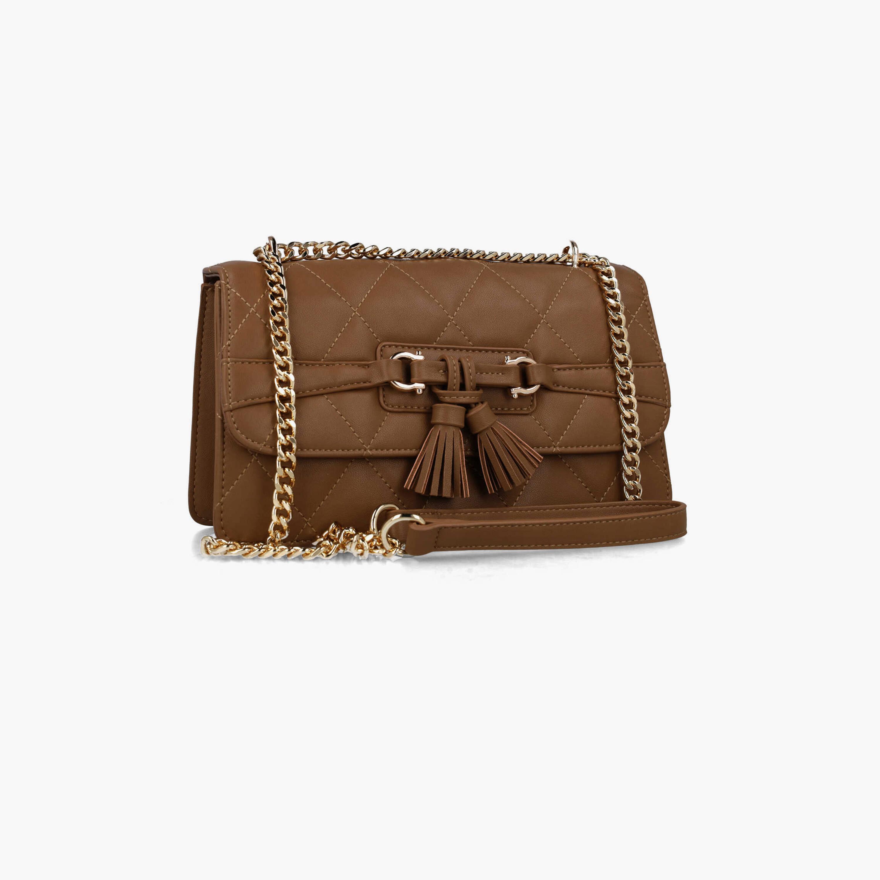 Menbur Quilted Crossbody Bag With Tassel Design In Brown-women-bagsandwallets-handbags-image-2