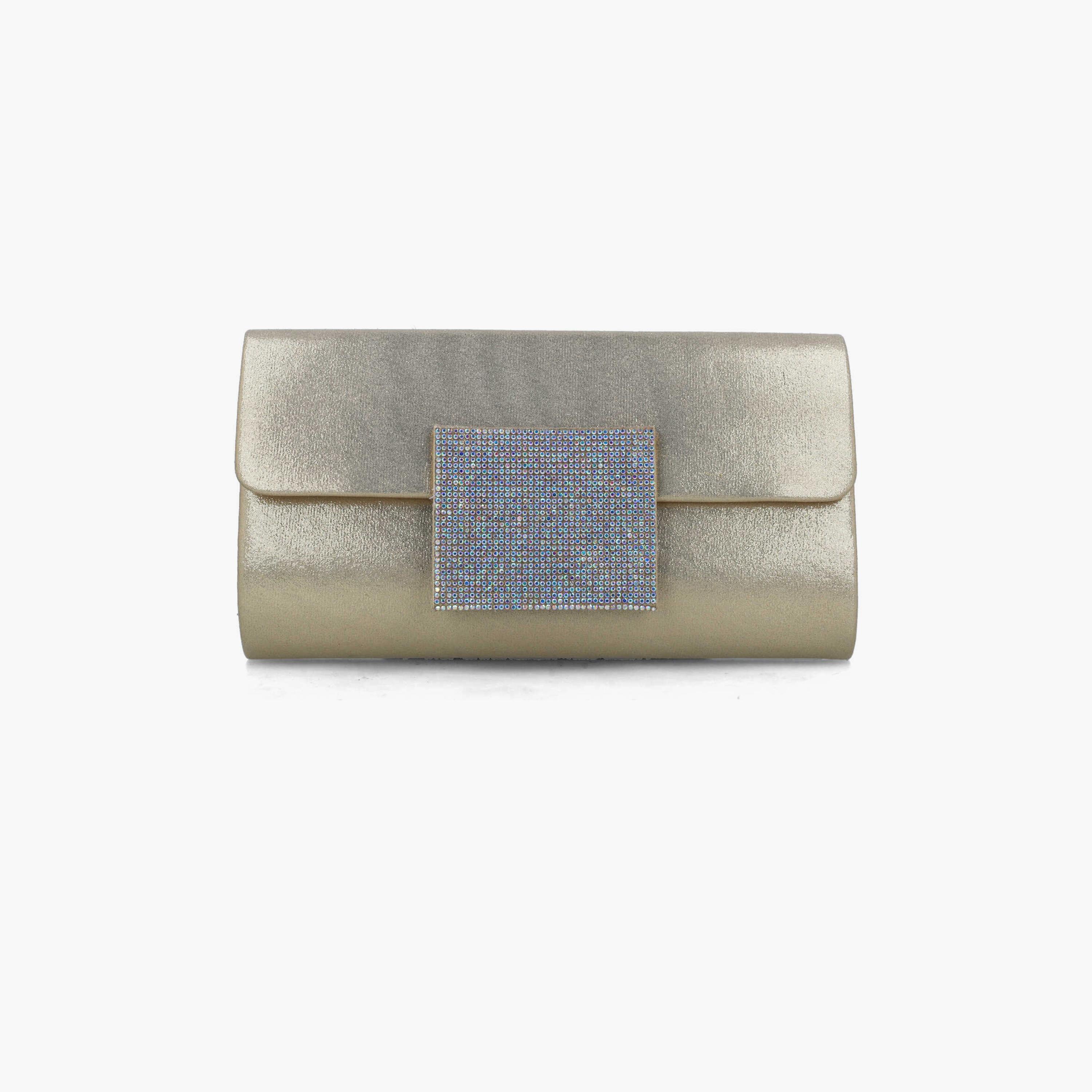 Menbur Clutch With Embellished Design In Gold-women-bagsandwallets-wallets-image-1