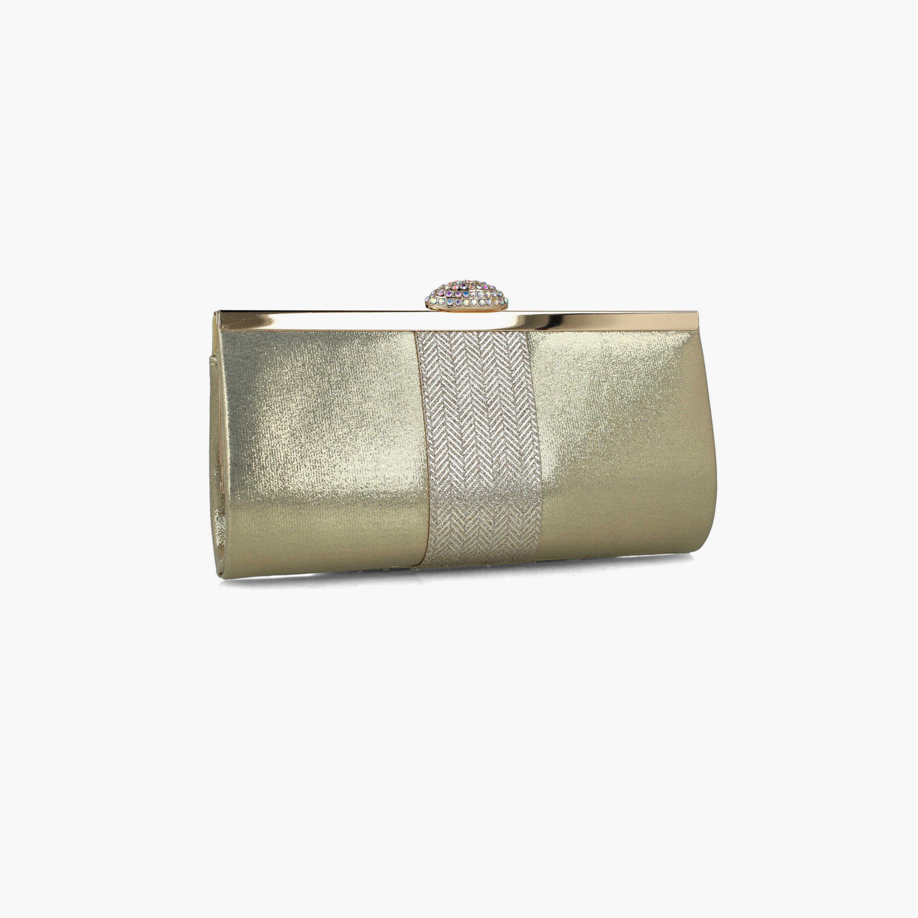 Menbur Clutch With Embellished Design In Gold-women-bagsandwallets-wallets-image-2