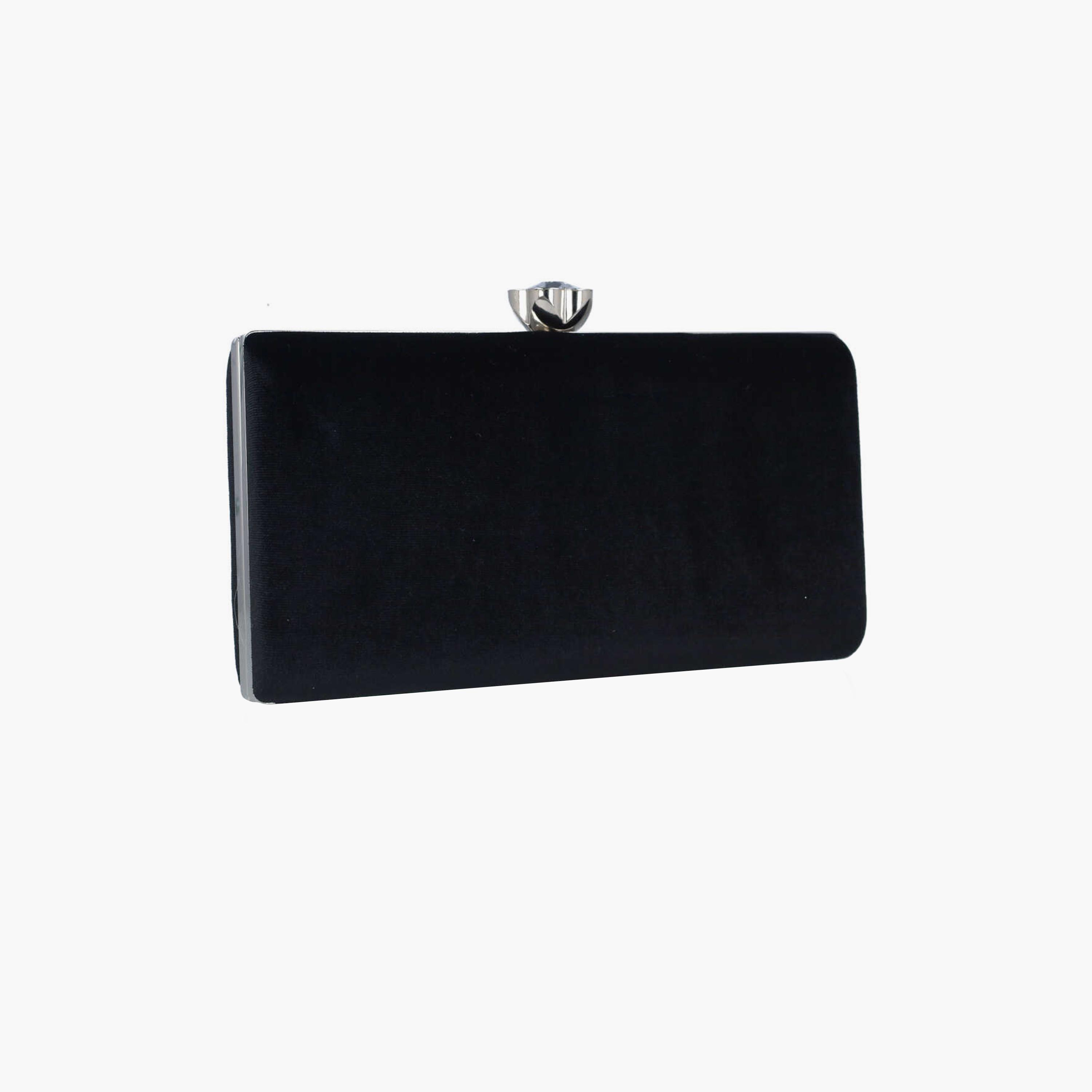Menbur Textured Clutch With Textured Design In Black-women-bagsandwallets-wallets-image-2