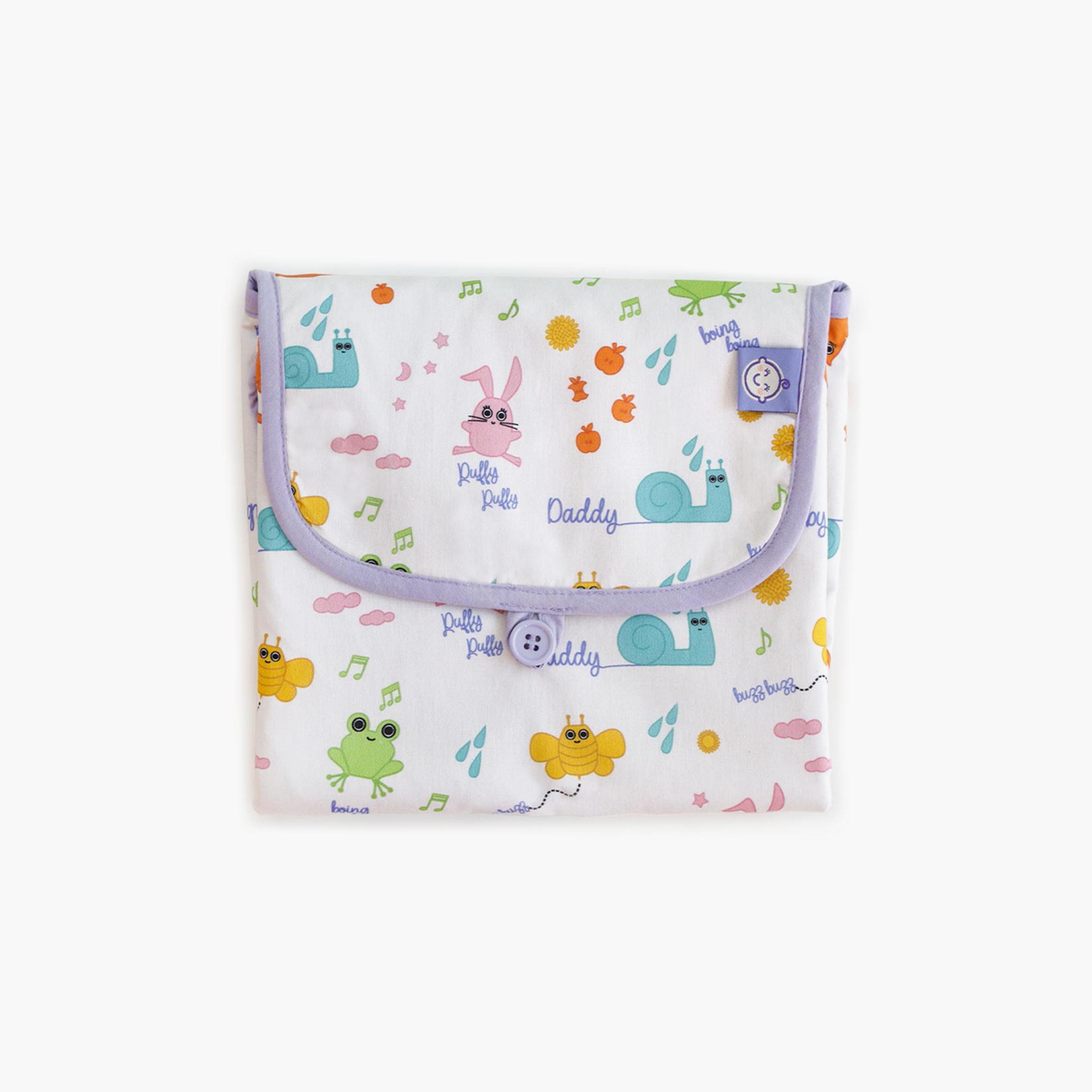 Milk&Moo 100% Cotton Foldable Changing Pad, Friend-baby-diapering-changingmats-image-1
