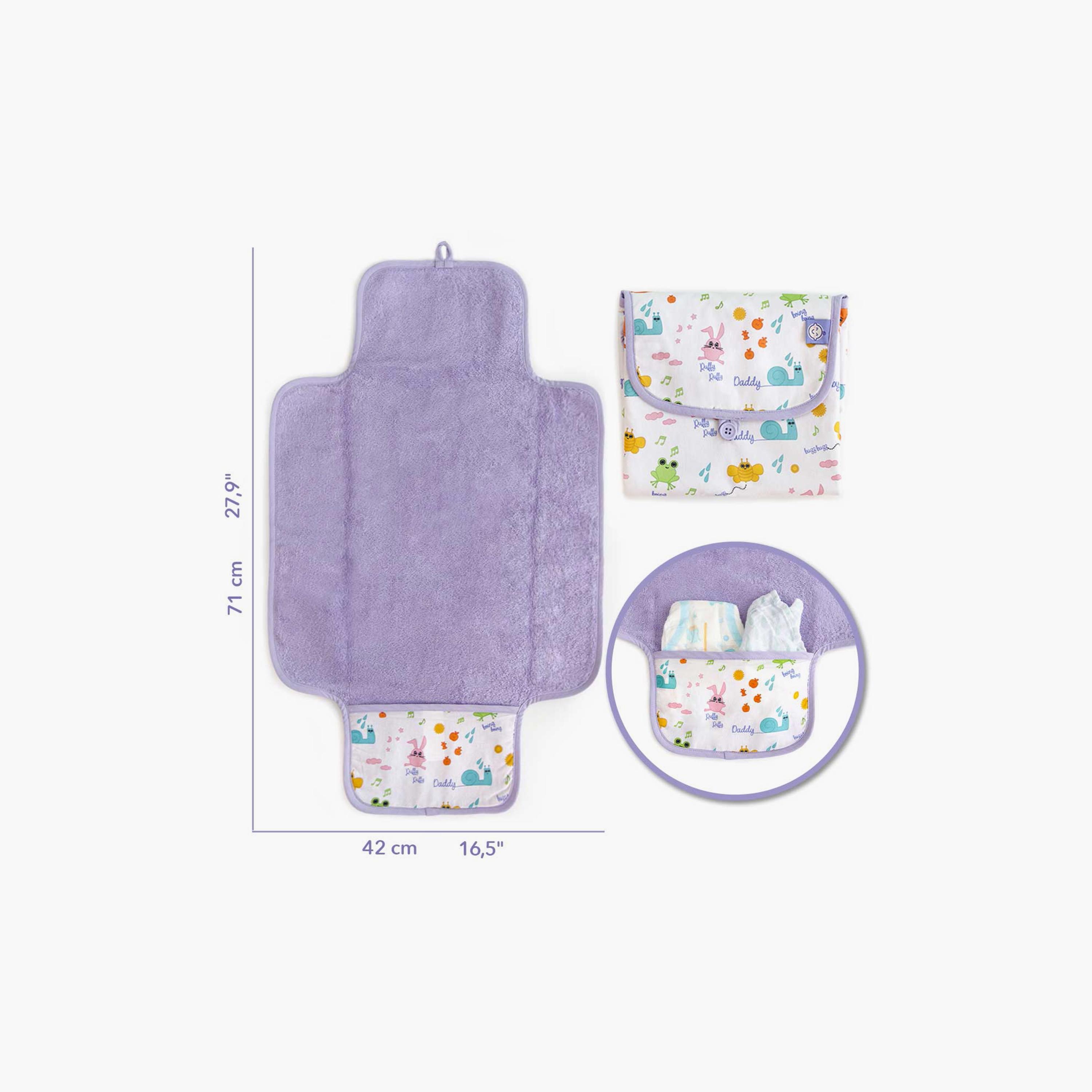Milk&Moo 100% Cotton Foldable Changing Pad, Friend-baby-diapering-changingmats-image-4