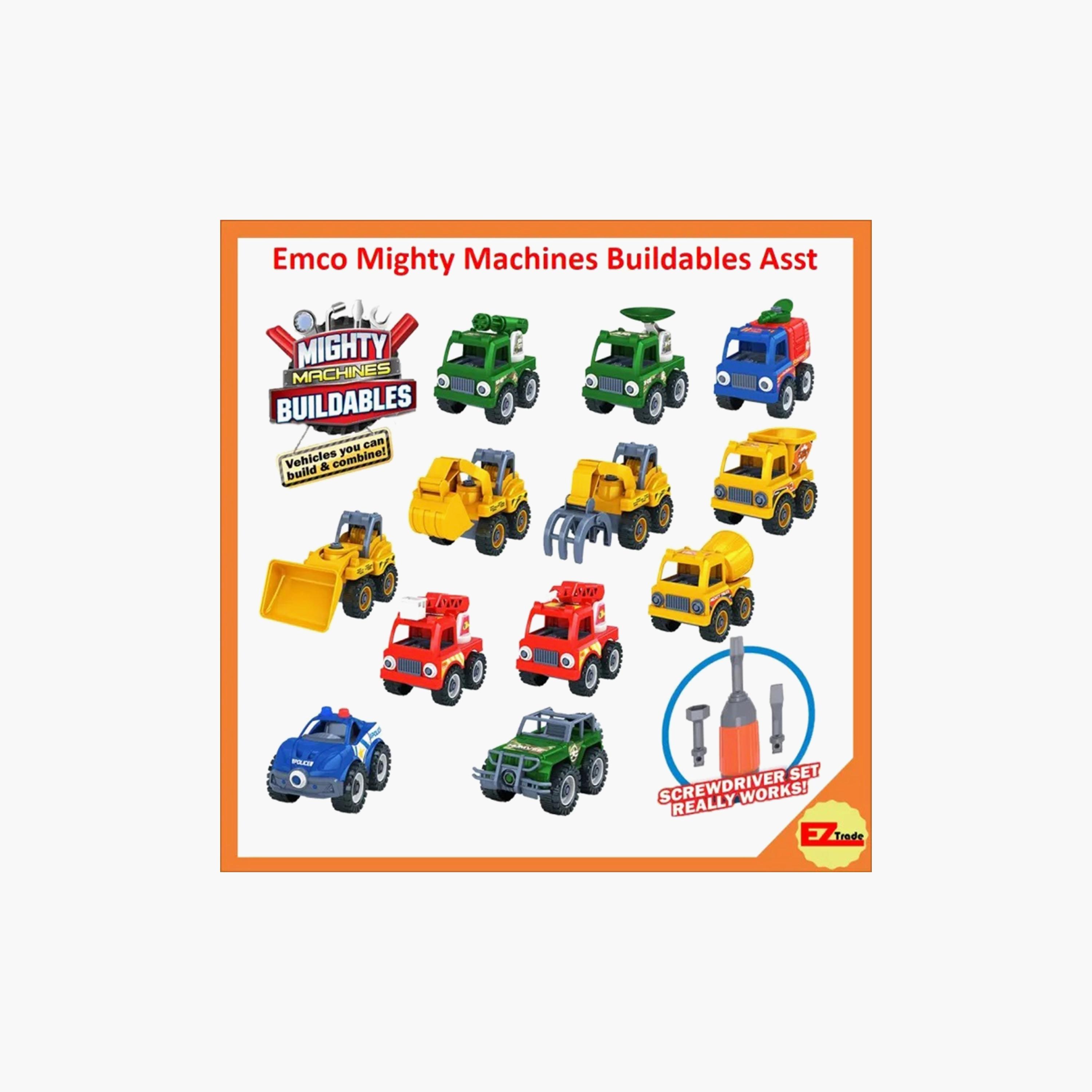 Emco Mighty Machines Buildables Vehicles with Toy Screwdriver Set-toys-playvehicles-vehicleplaysets-image-1