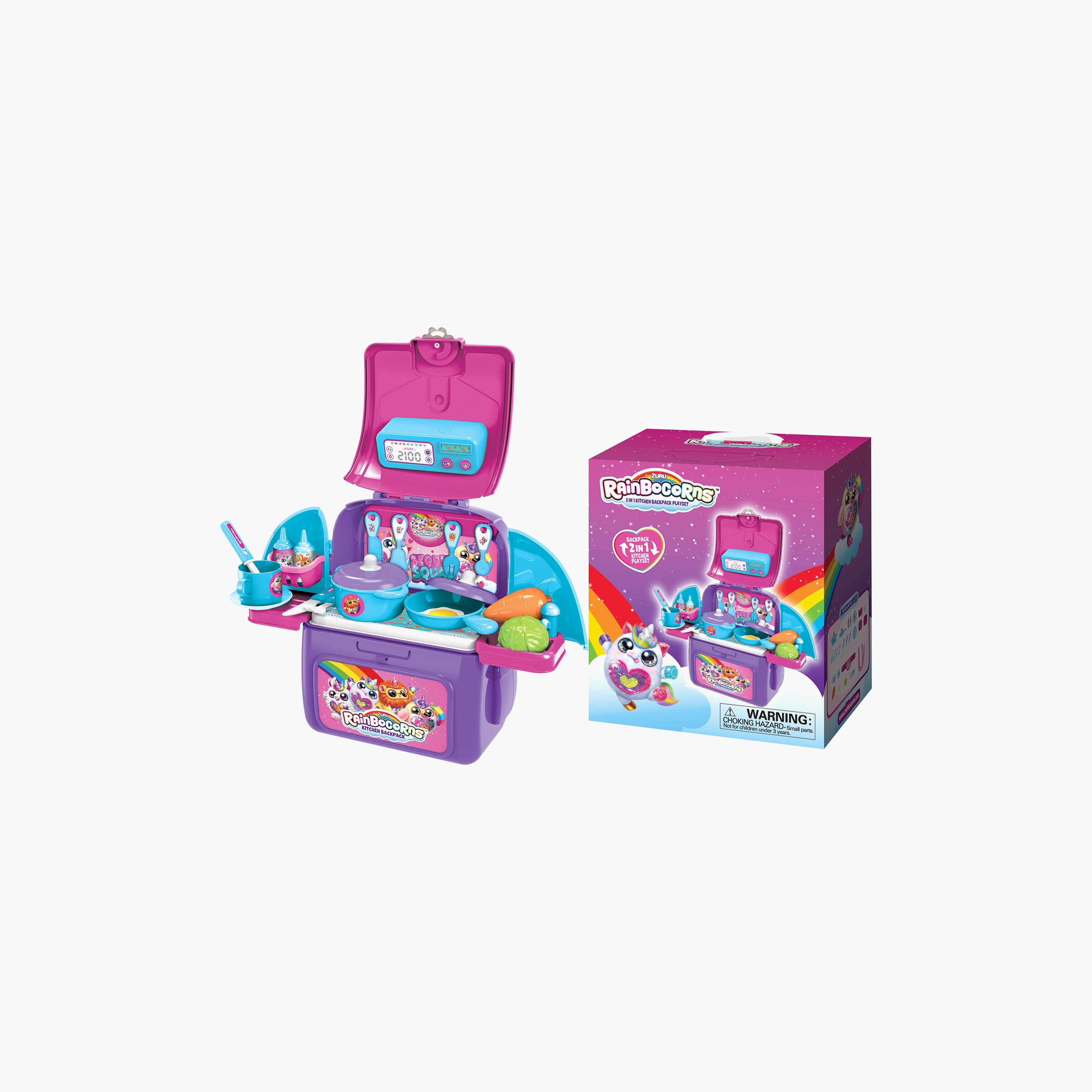 ZURU Rainbocorns Kitchen Backpack Play Set-toys-roleplay-kitchensets-image-1