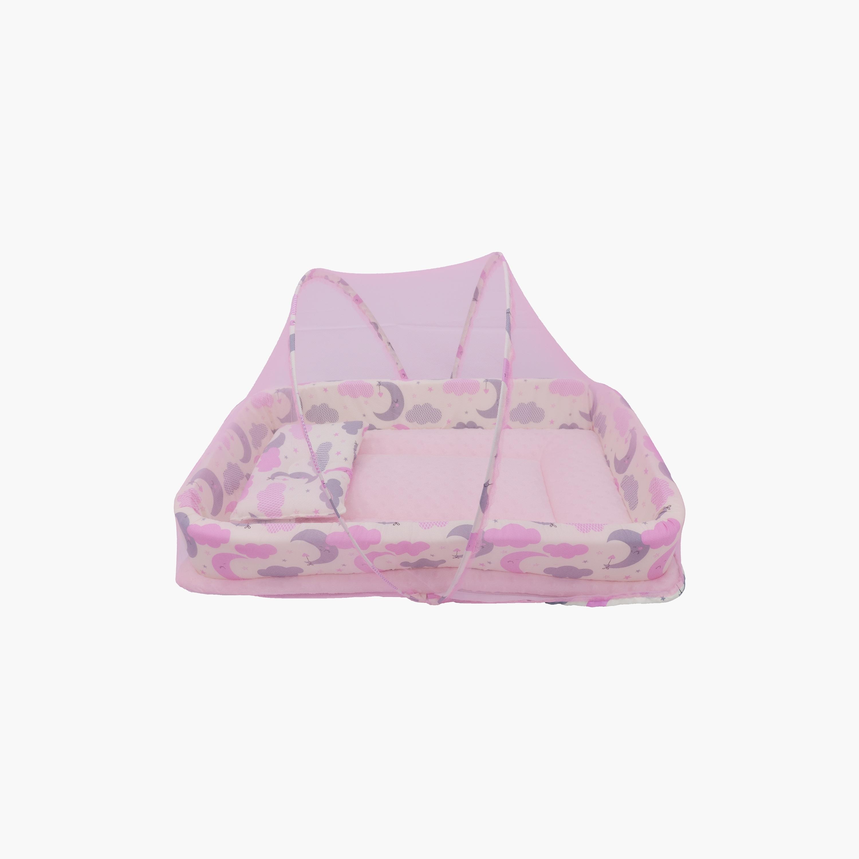 مهد متنقل مريح من نايت آنجل، سماء، وردي-baby-nursery-furniture-cribsandbeds-bassinets-image-4