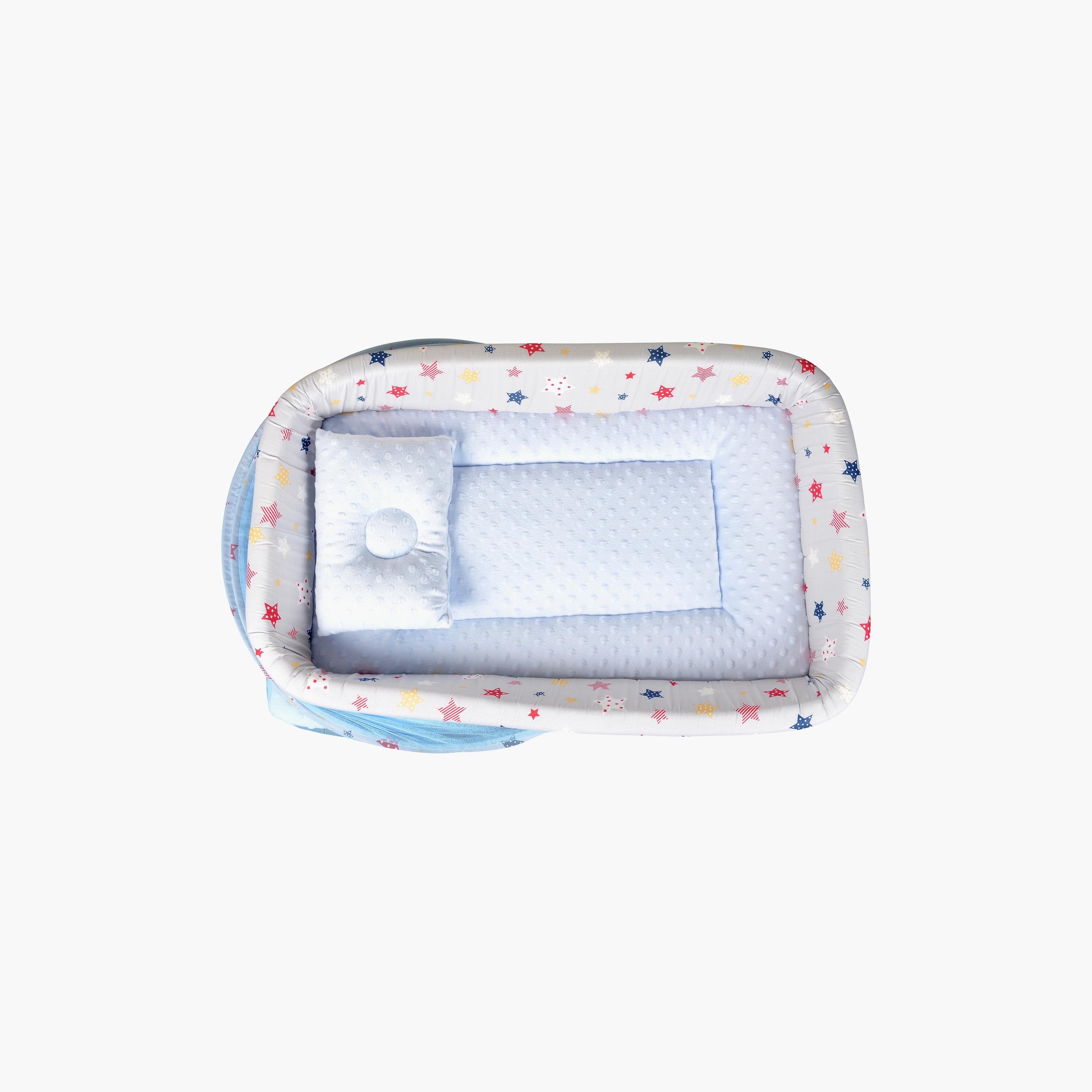 Little Angel Portable Bed with Comfy Padding, Star-baby-nursery-furniture-cribsandbeds-bassinets-image-1