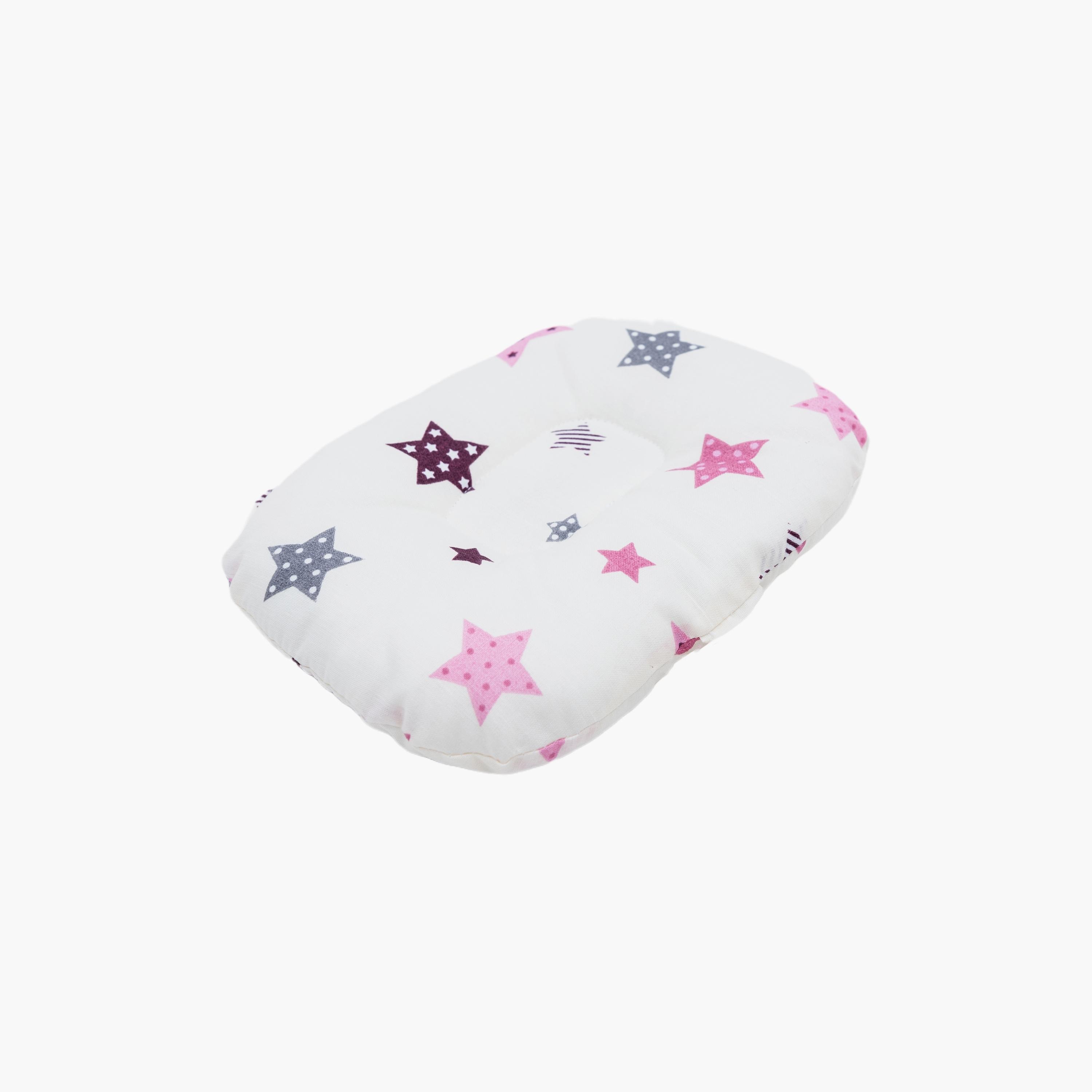 Little Angel Tummy Time Nursing Pillow, Stars, Pink-baby-nursery-babybedding-image-3